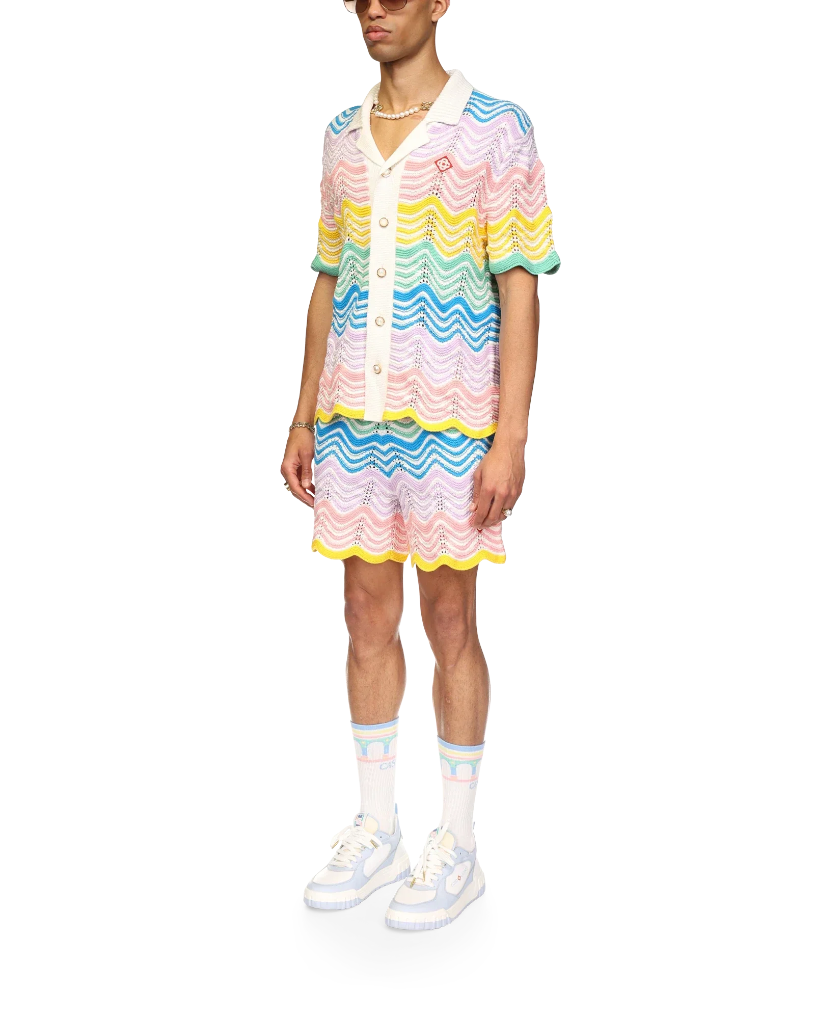 Camisa de punto con ondas degradadas