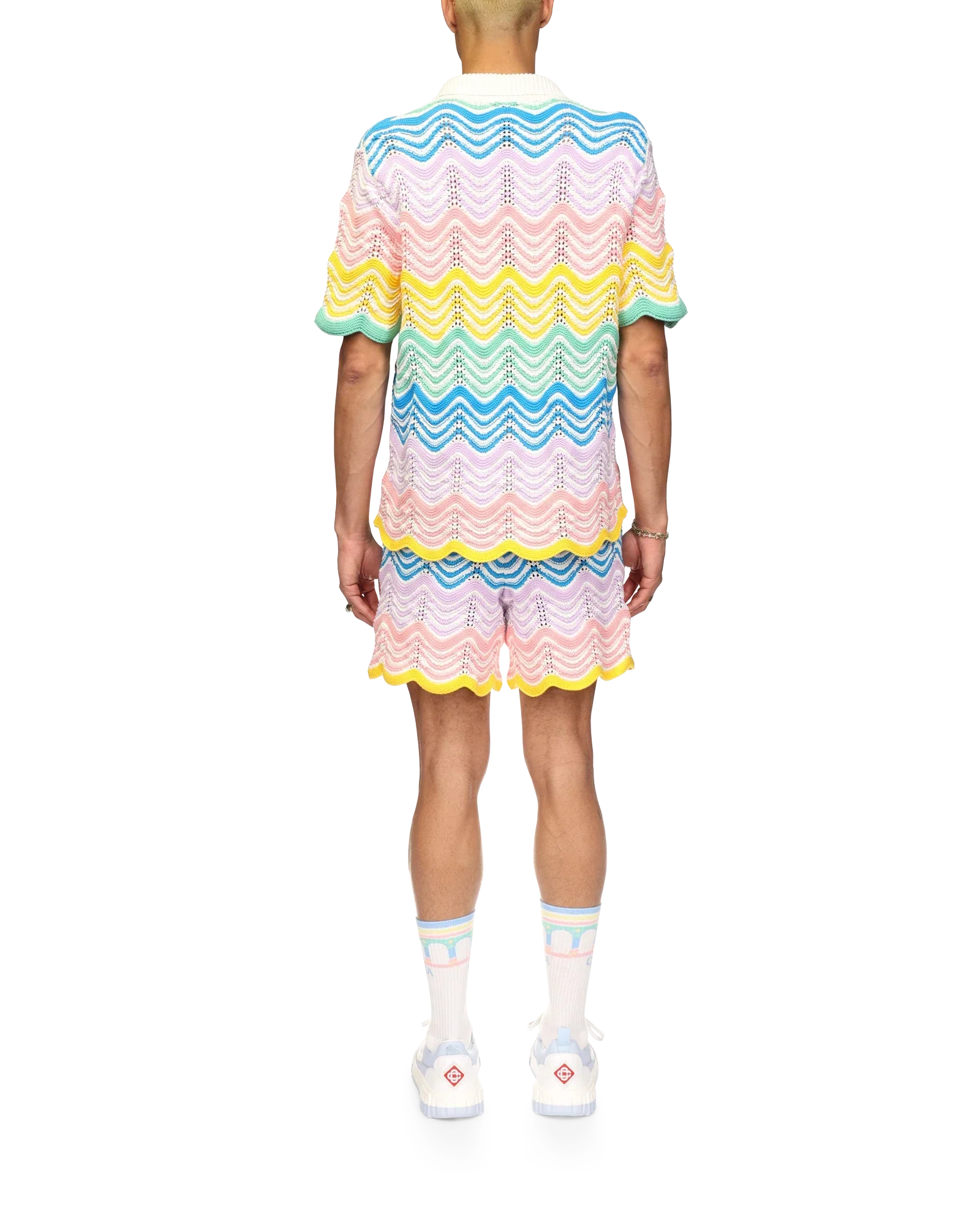Camisa de punto con ondas degradadas