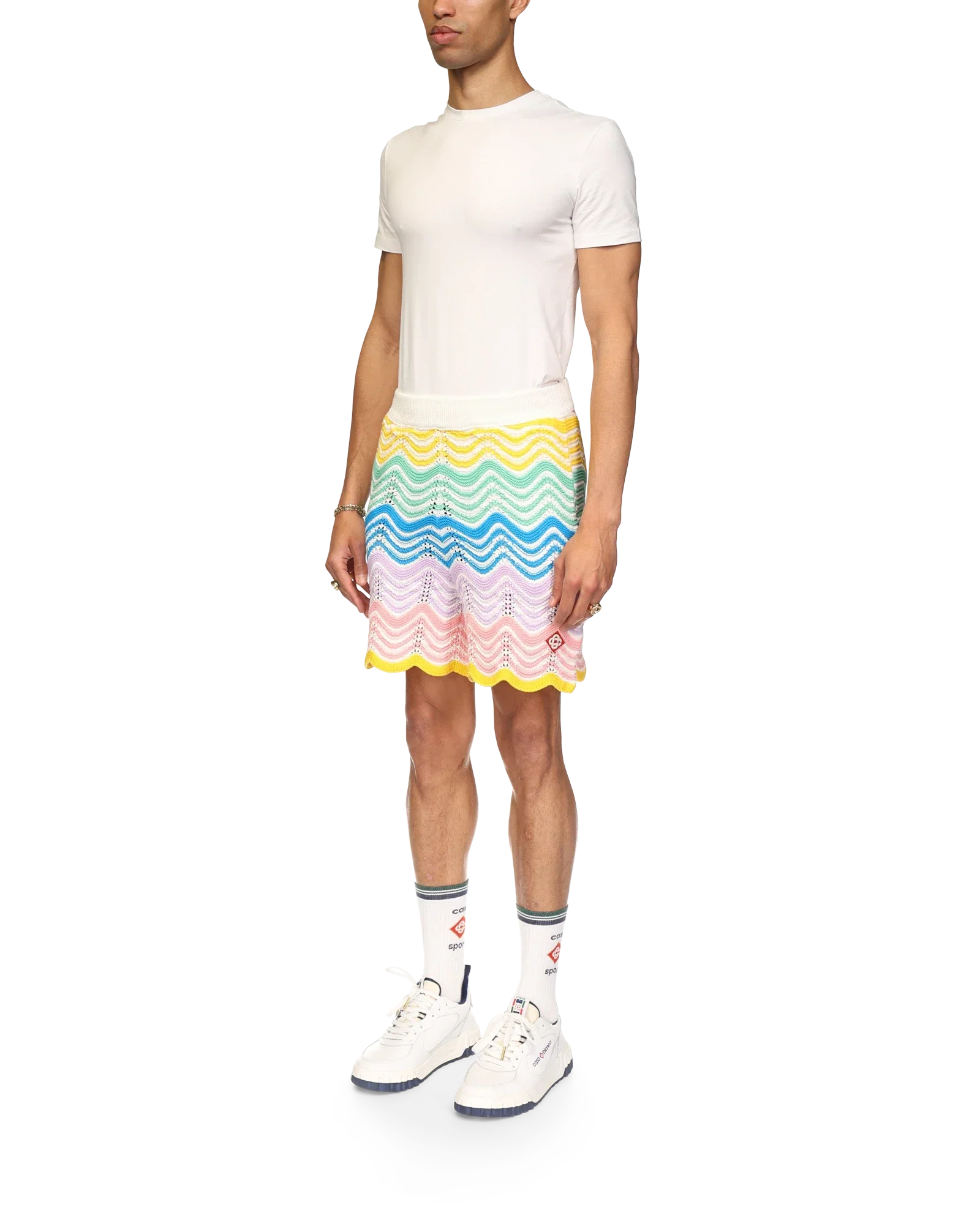 Gradient Wave Knit Shorts