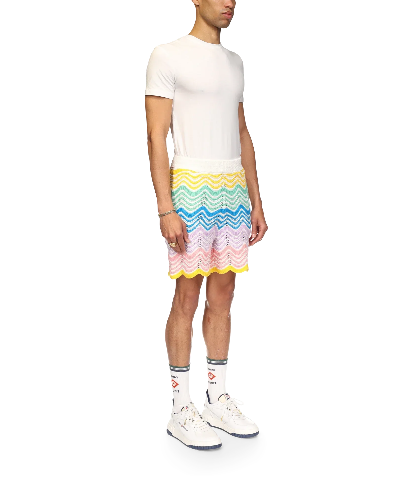 Gradient Wave Knit Shorts