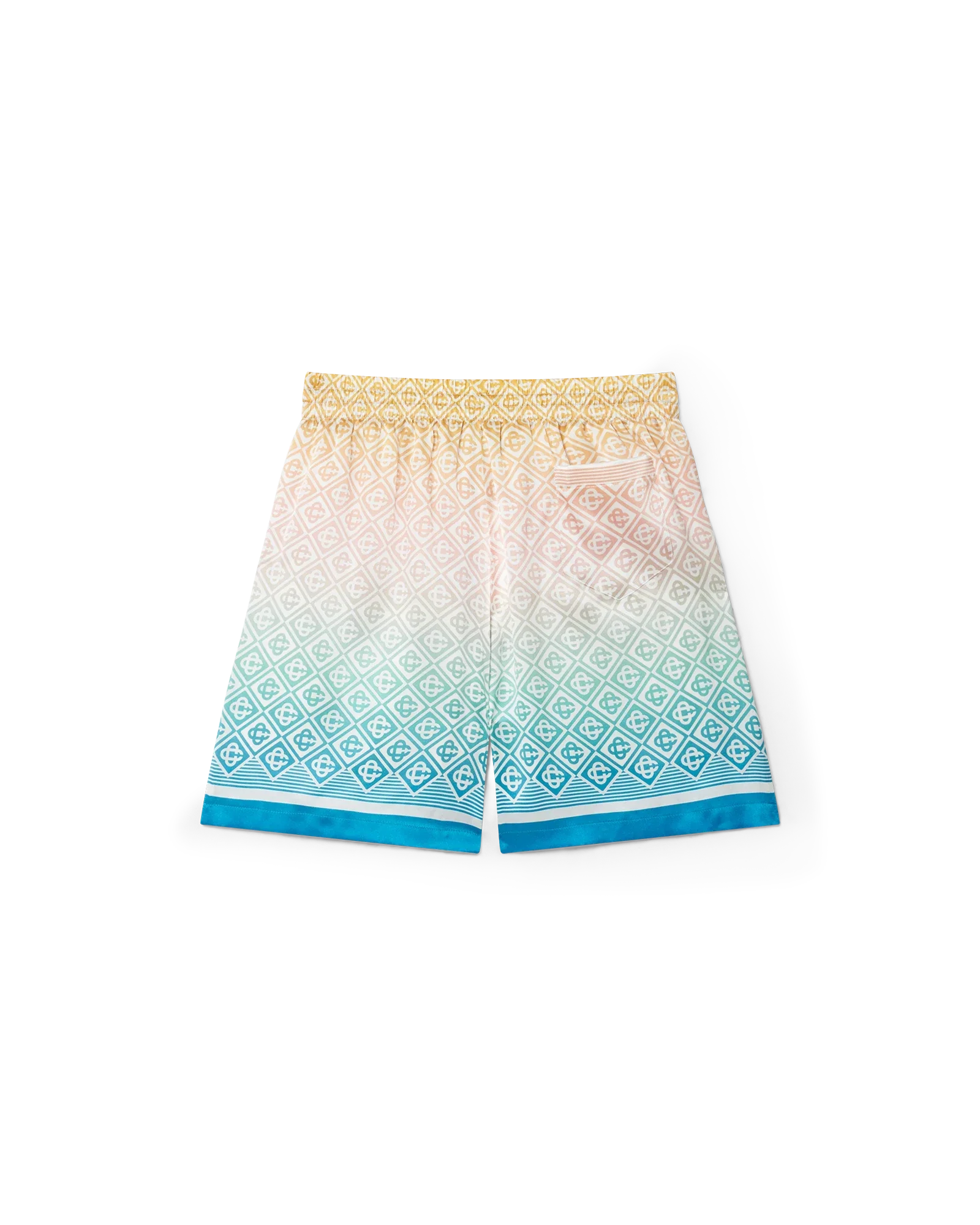 Pantalones cortos de seda con monograma degradado