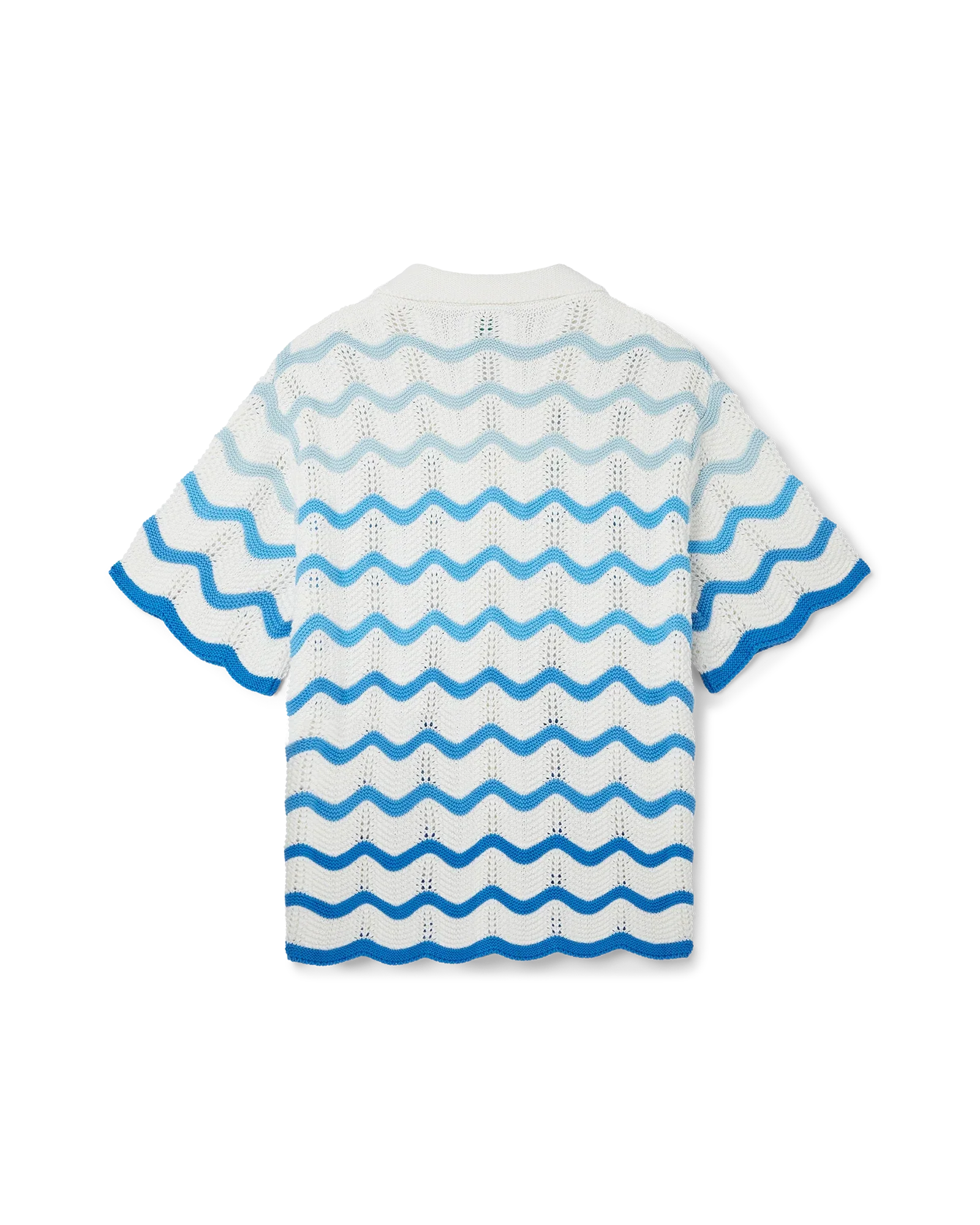 Camisa de crochet con degradado ondulado
