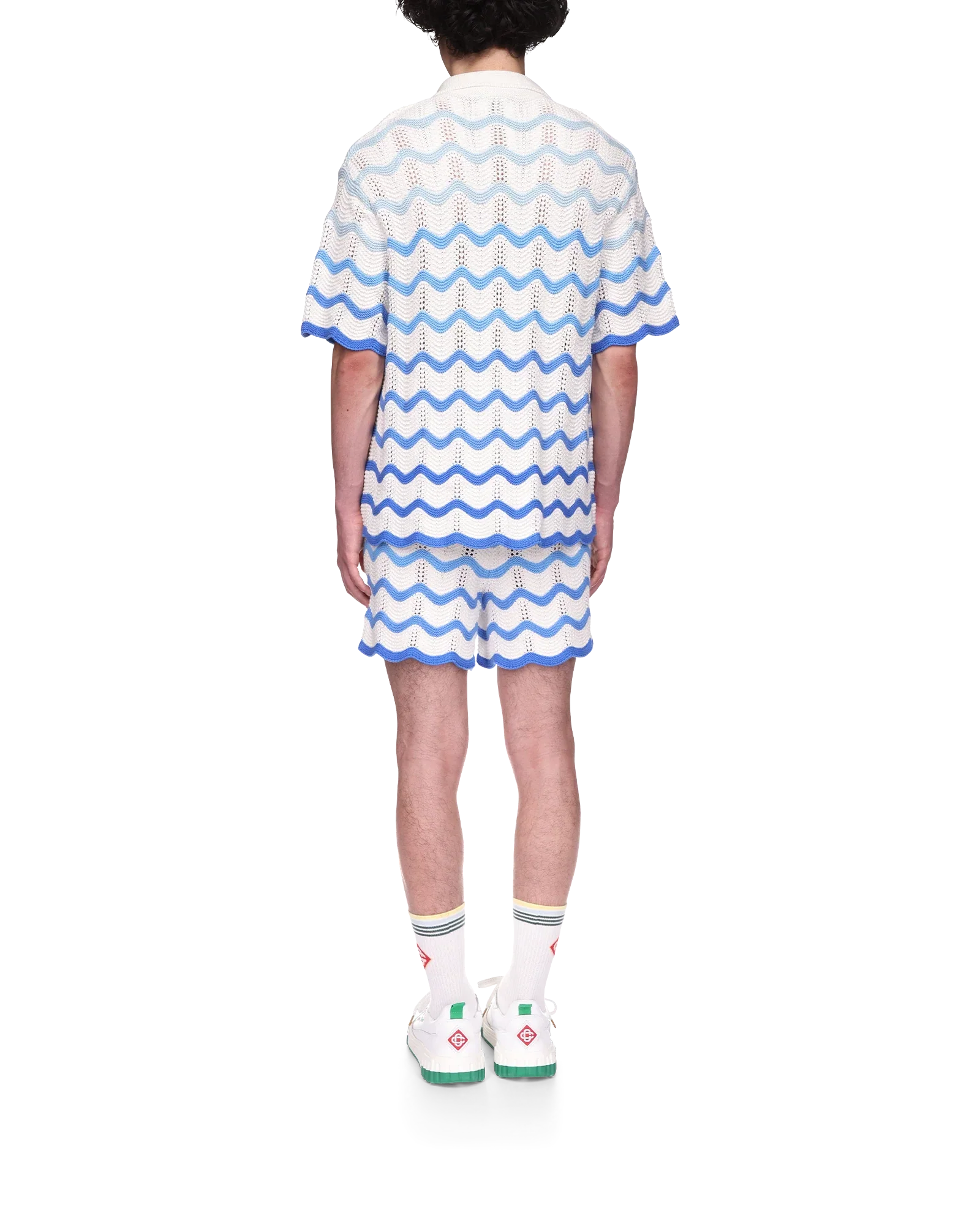 Camisa de crochet con degradado ondulado