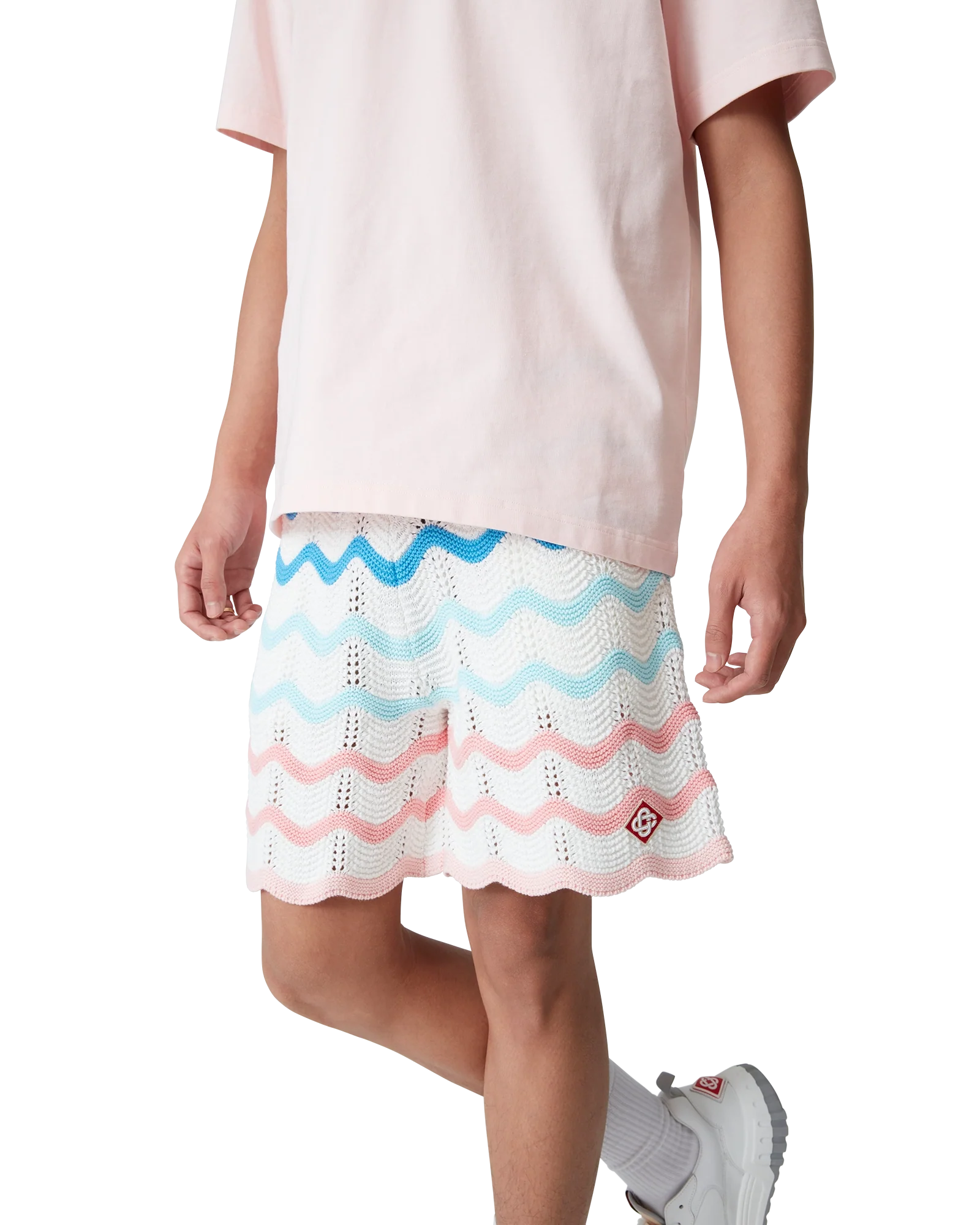Pantalones cortos de crochet con ondas degradadas