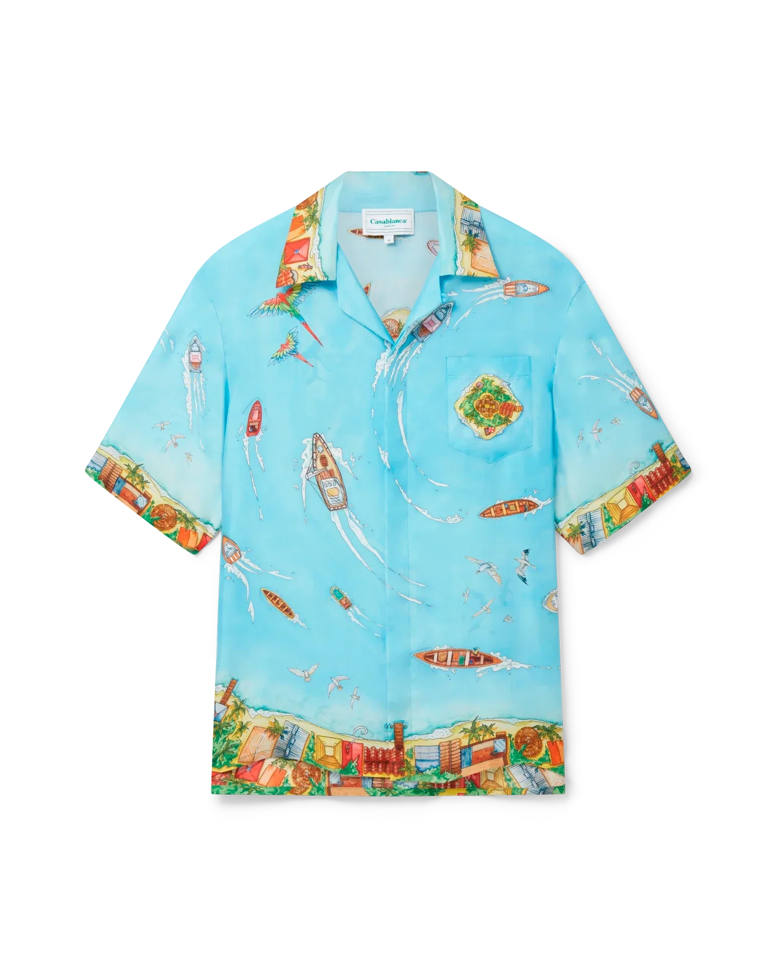 Camisa de seda de la casa sobre pilotes