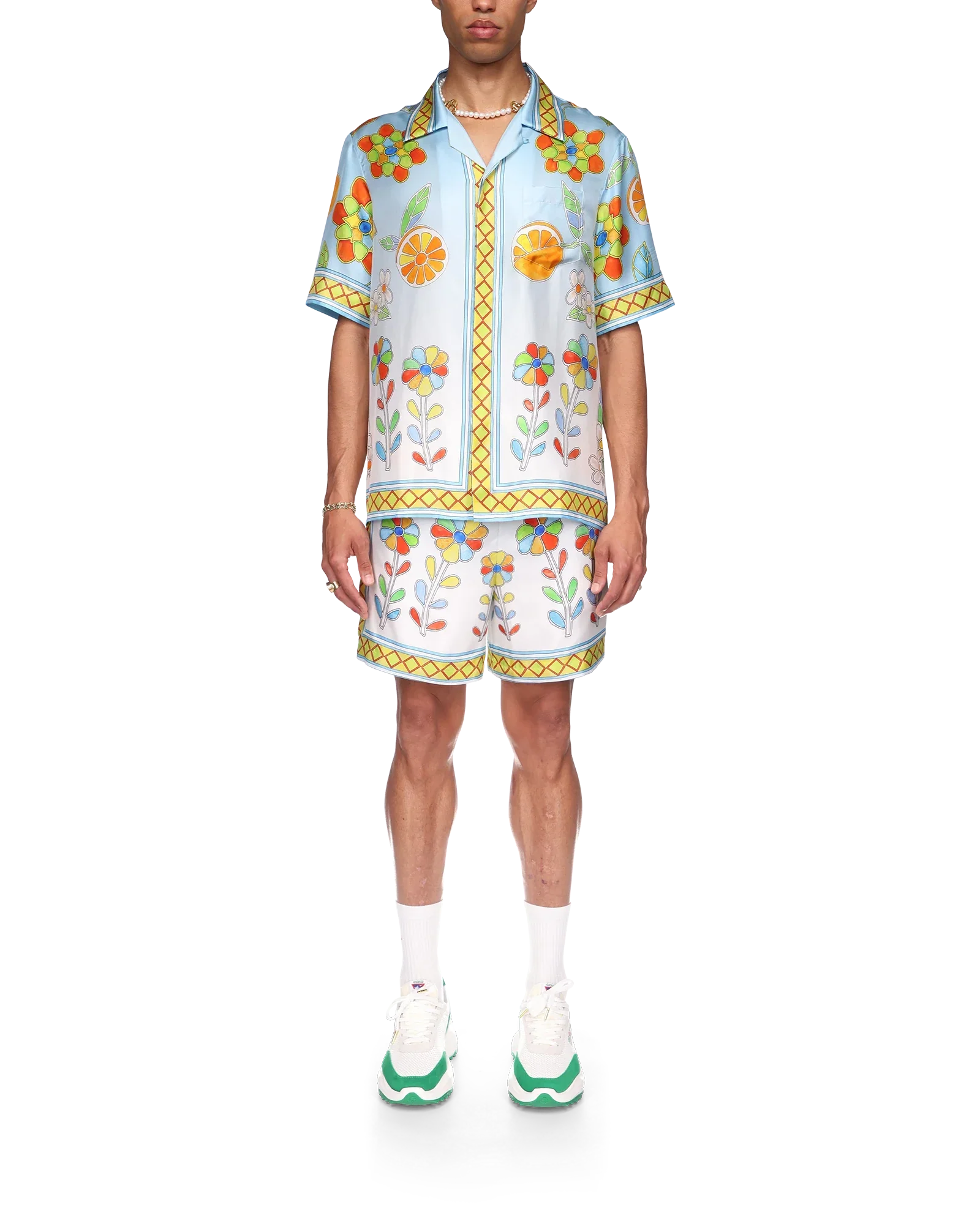 Yoruba Flowers Silk Shirt
