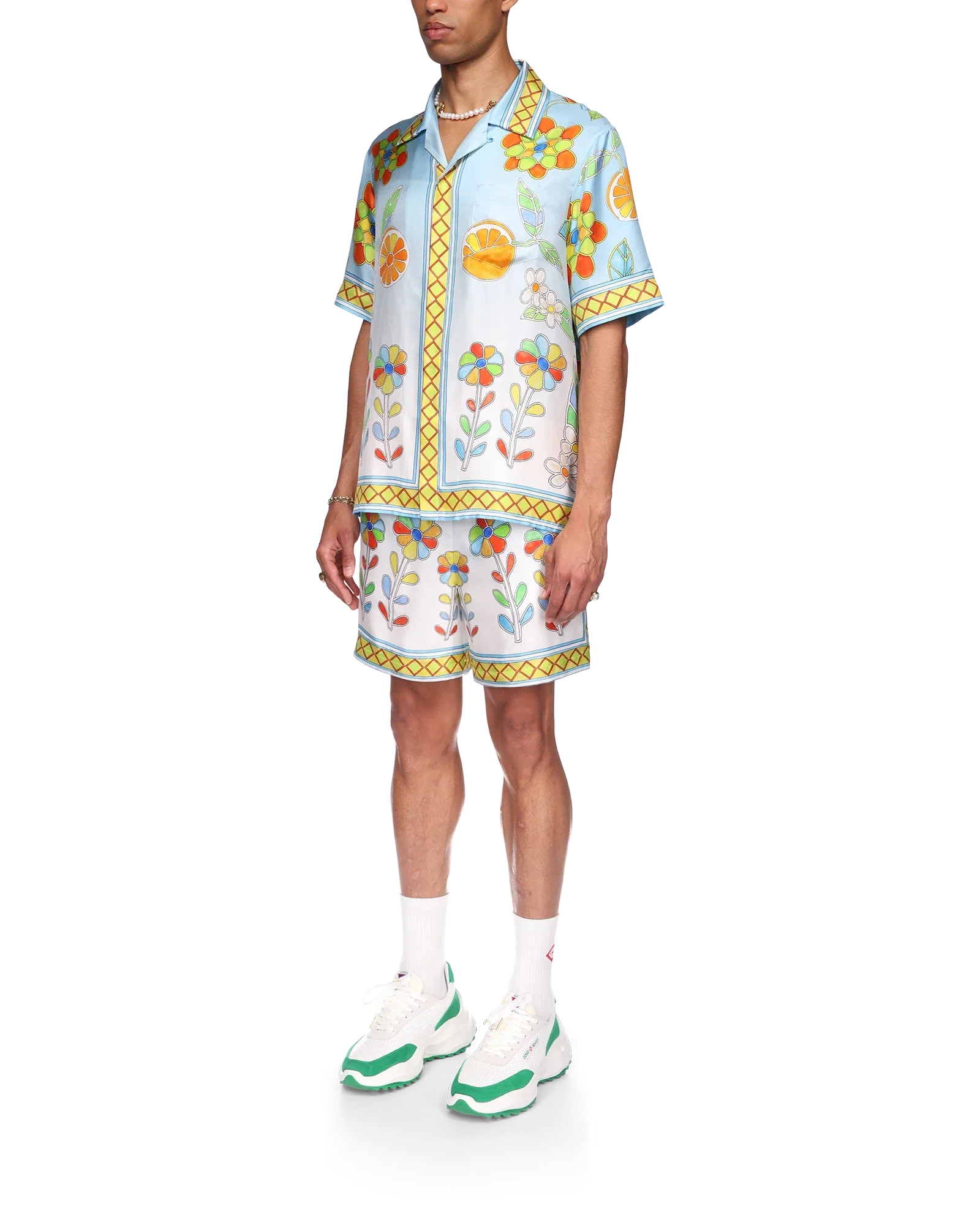 Yoruba Flowers Silk Shirt