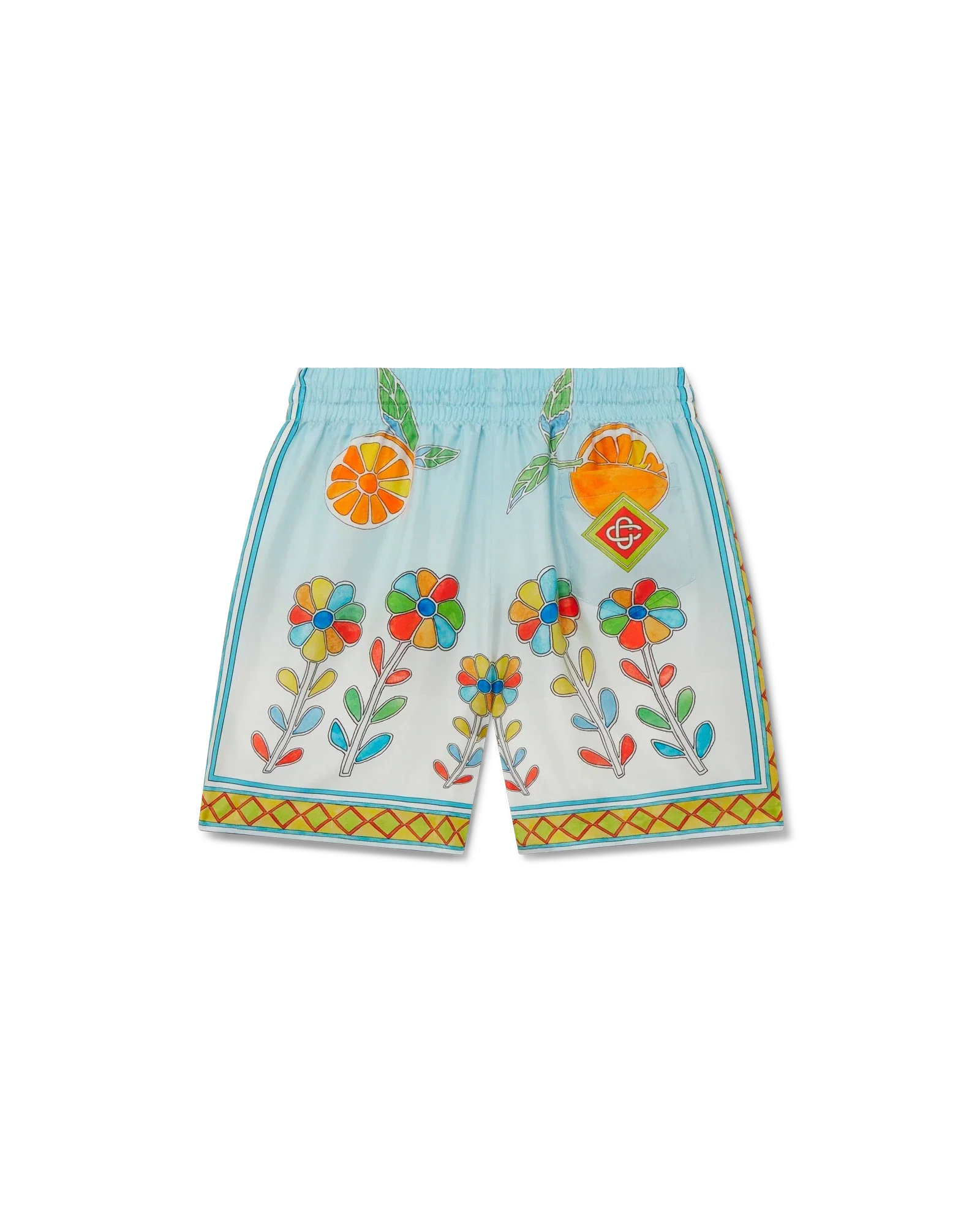 Yoruba Flowers Silk Shorts