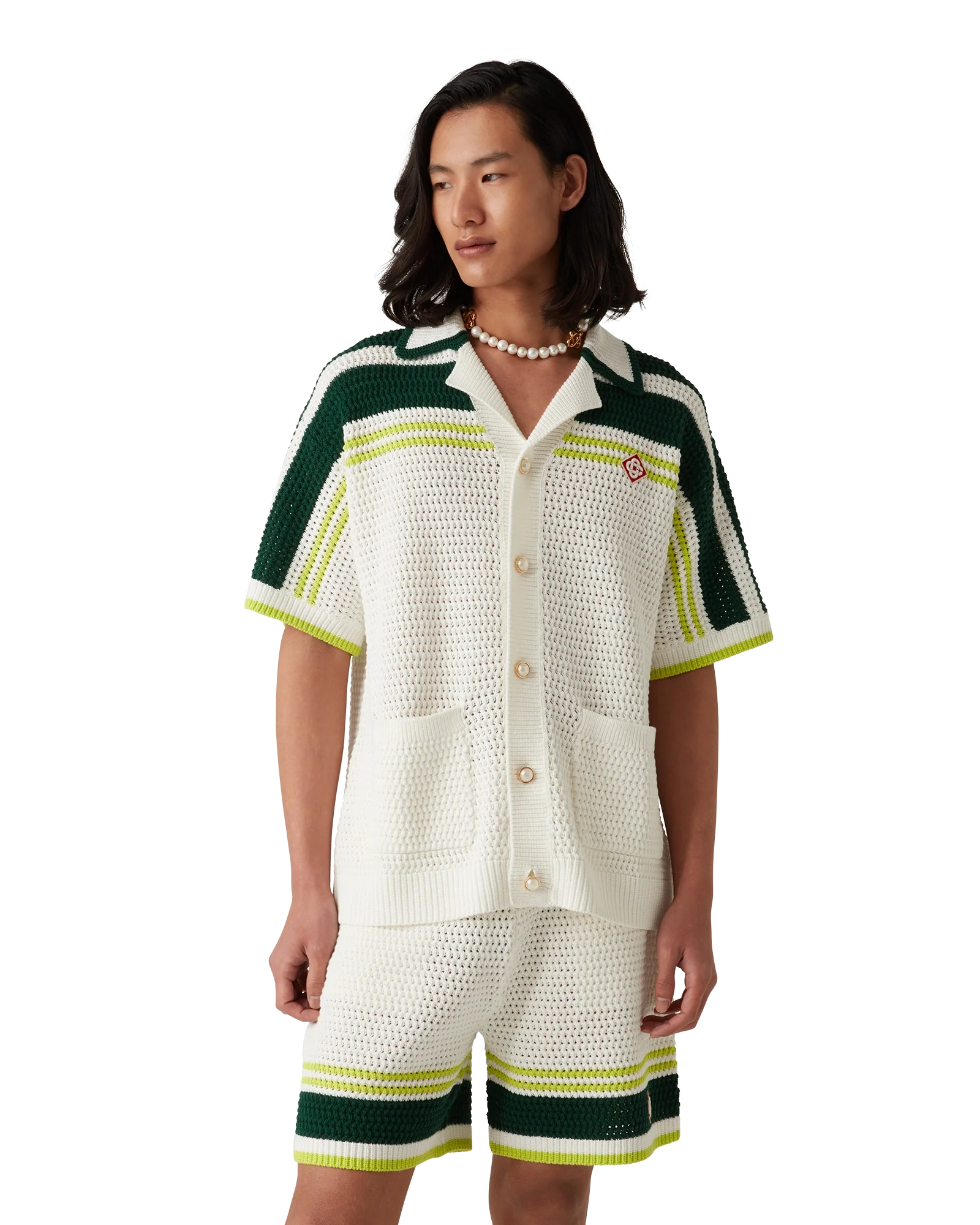 Camiseta de tenis de crochet