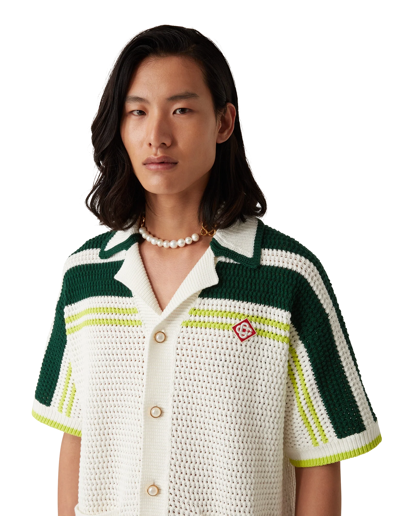 Camiseta de tenis de crochet