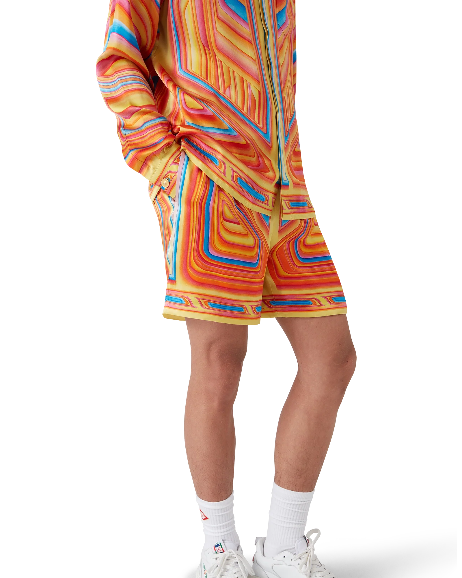 Pantalones cortos de seda de corte bajo