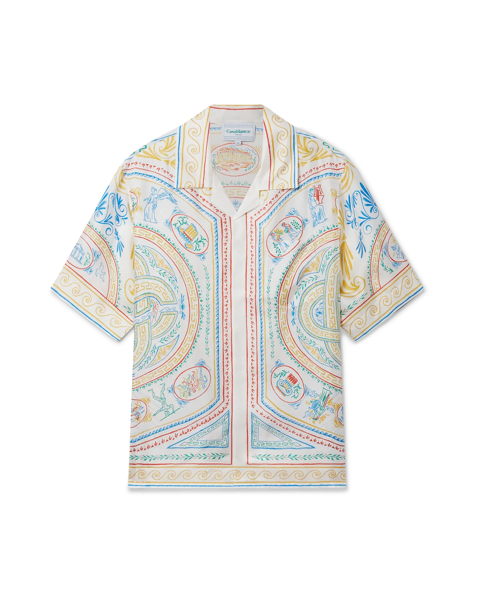 Camisa de seda con jarrón de lápiz