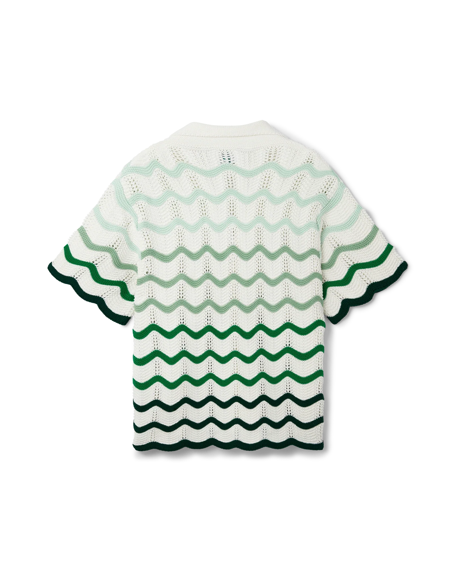 Camisa de crochet con degradado ondulado