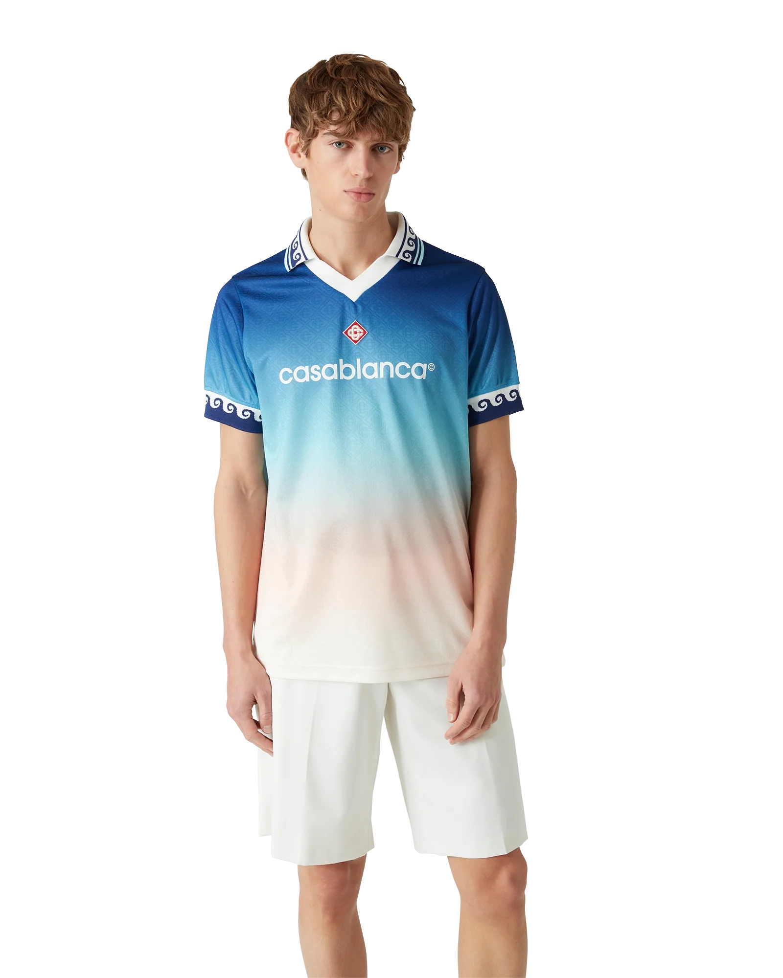 Camiseta de fútbol con degradado de jacquard