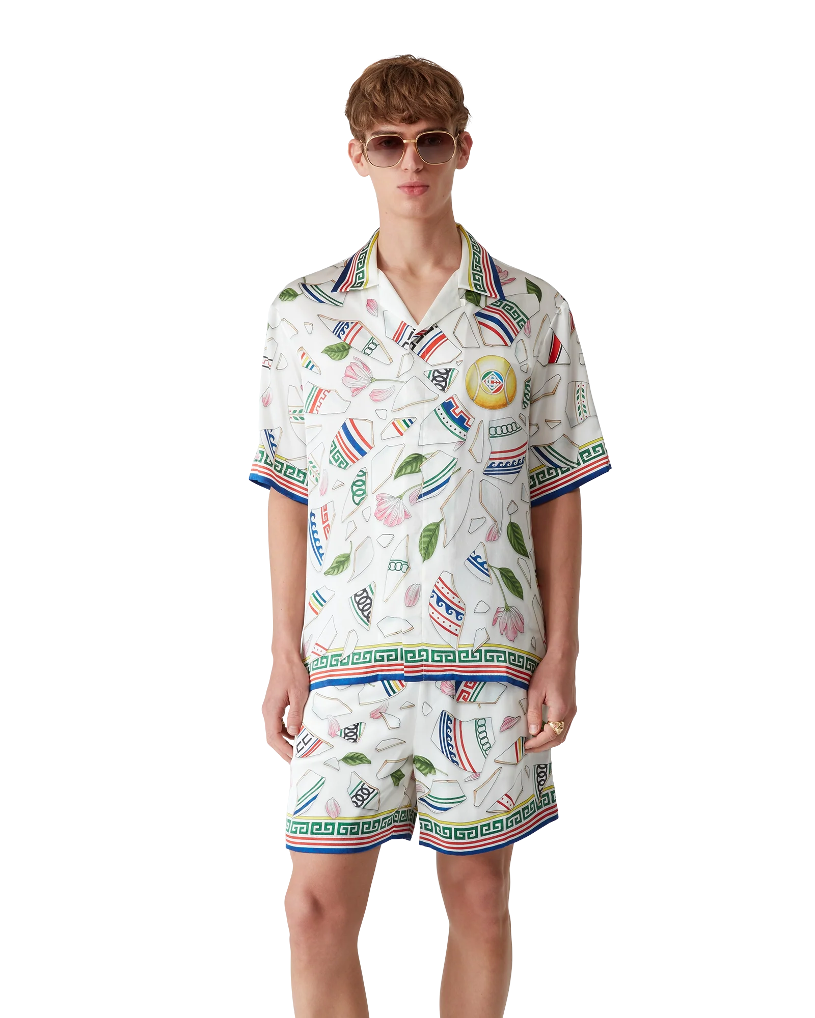 Camisa de seda de manga corta Le Vase Brise