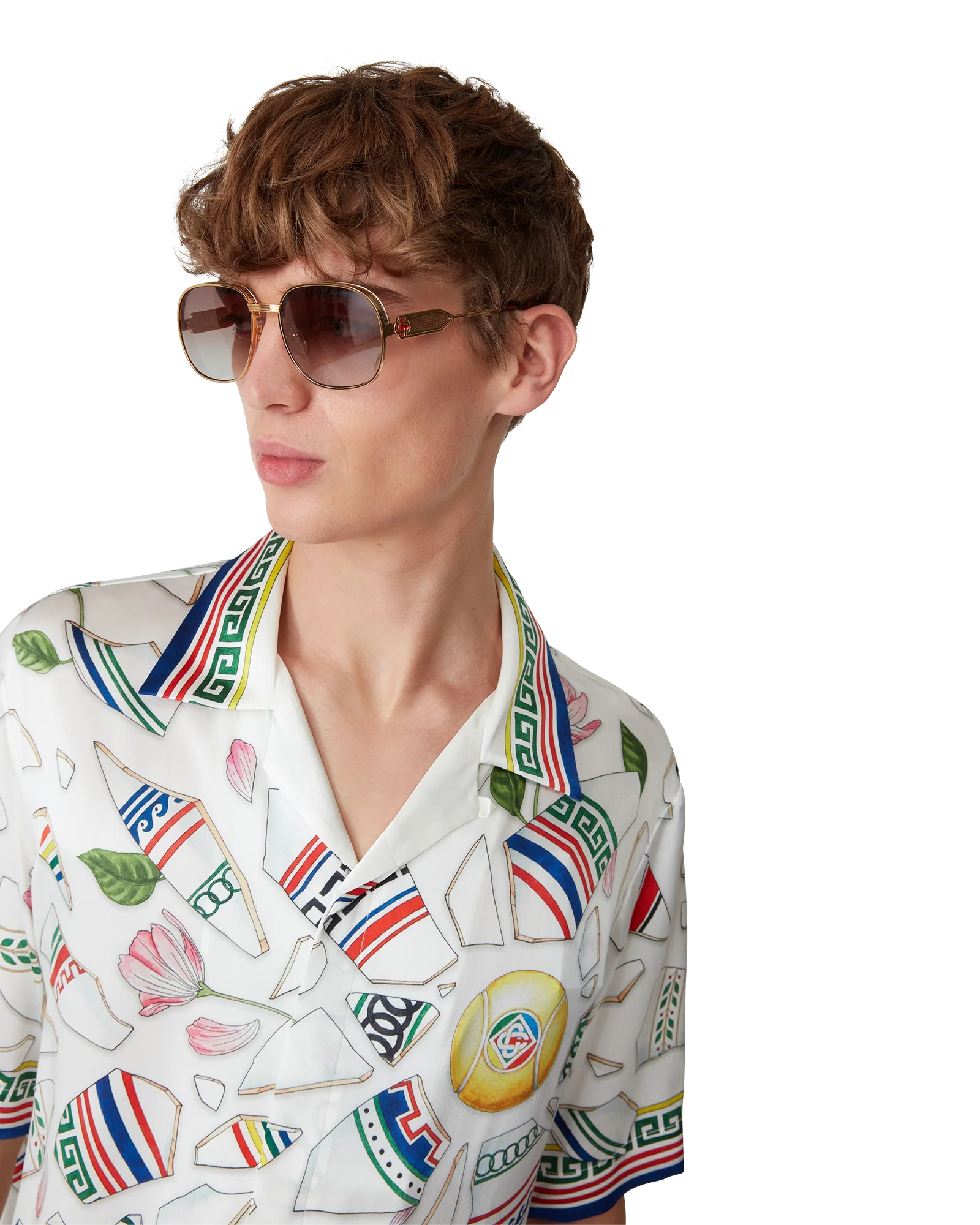 Camisa de seda de manga corta Le Vase Brise
