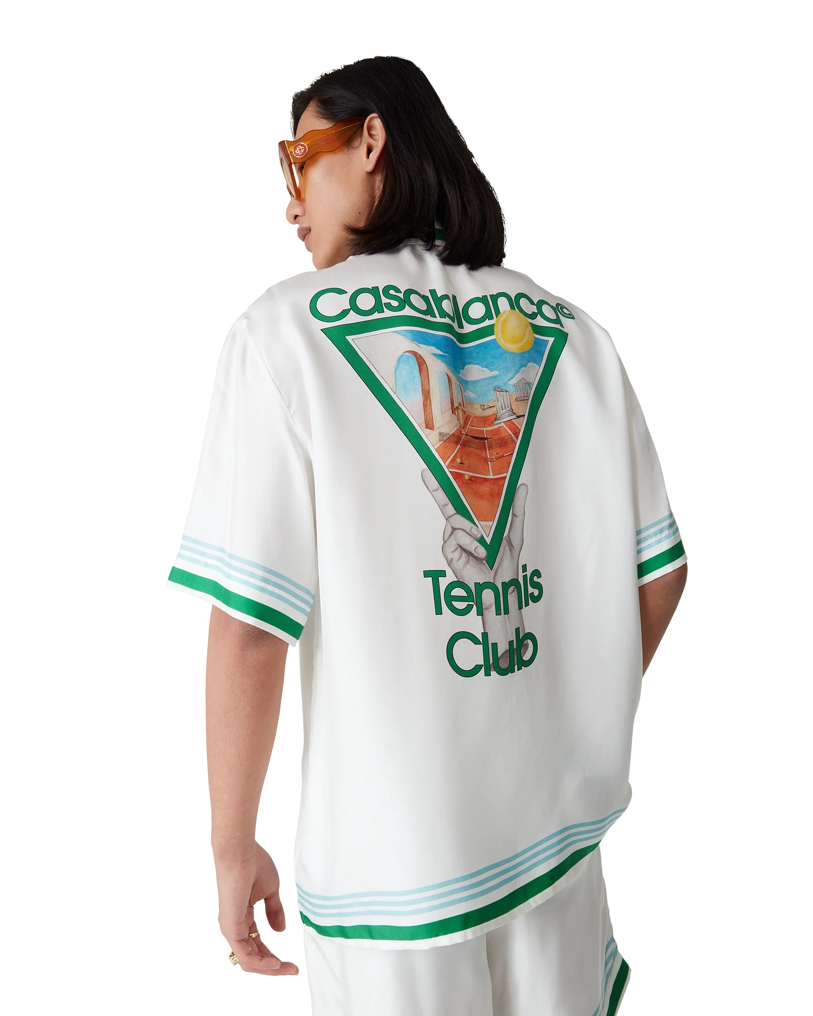 Camisa de seda de manga corta Metaphysical Tennis Icon