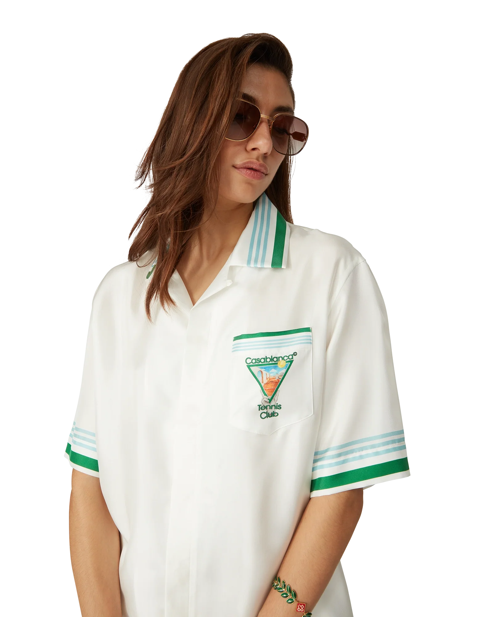 Camisa de seda de manga corta Metaphysical Tennis Icon