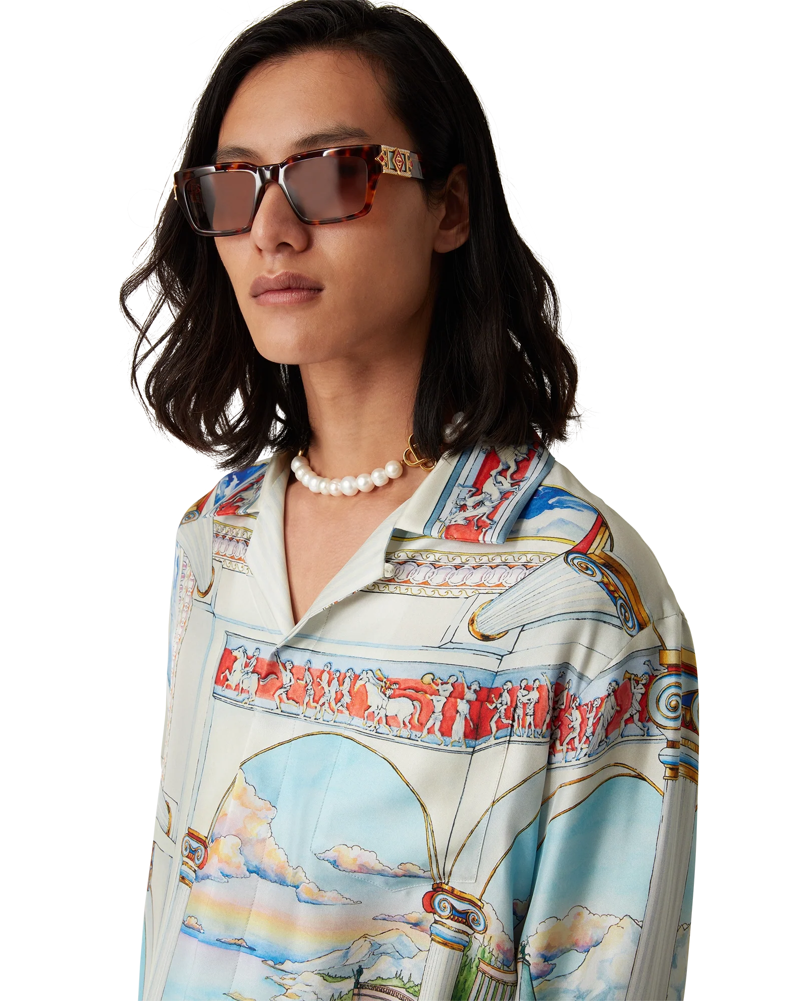 Camisa de seda de manga larga Le Passage