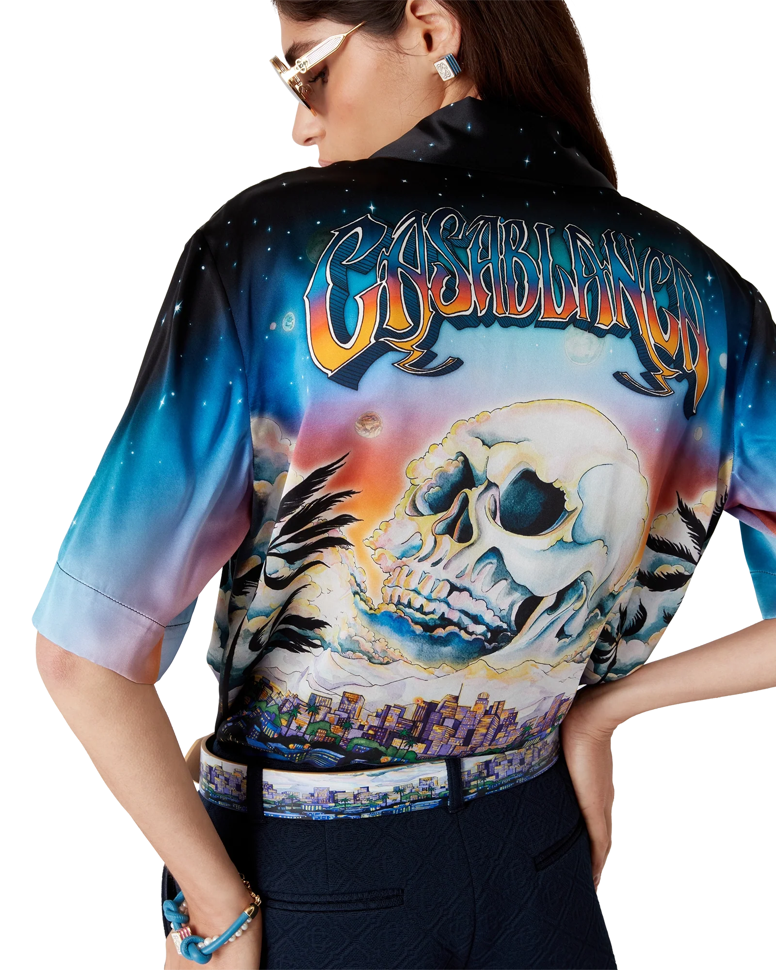 Camisa de seda de manga corta The Premonition