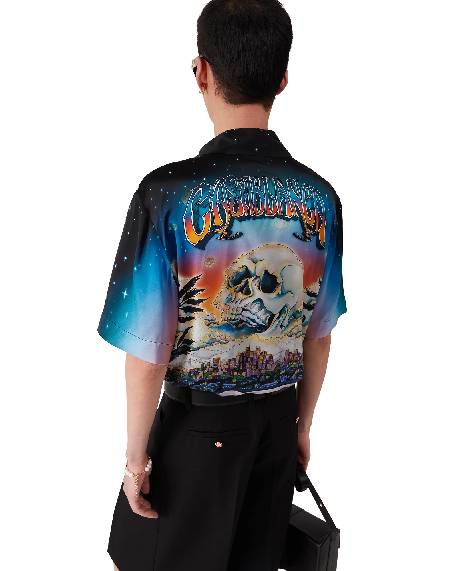 Camisa de seda de manga corta The Premonition