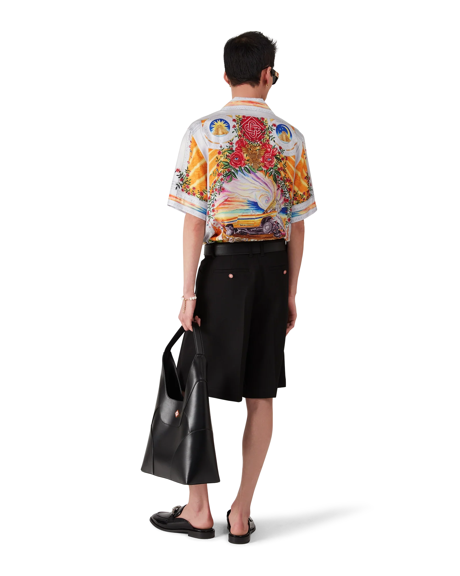 Camisa de seda de manga corta Tornado de la Rosa