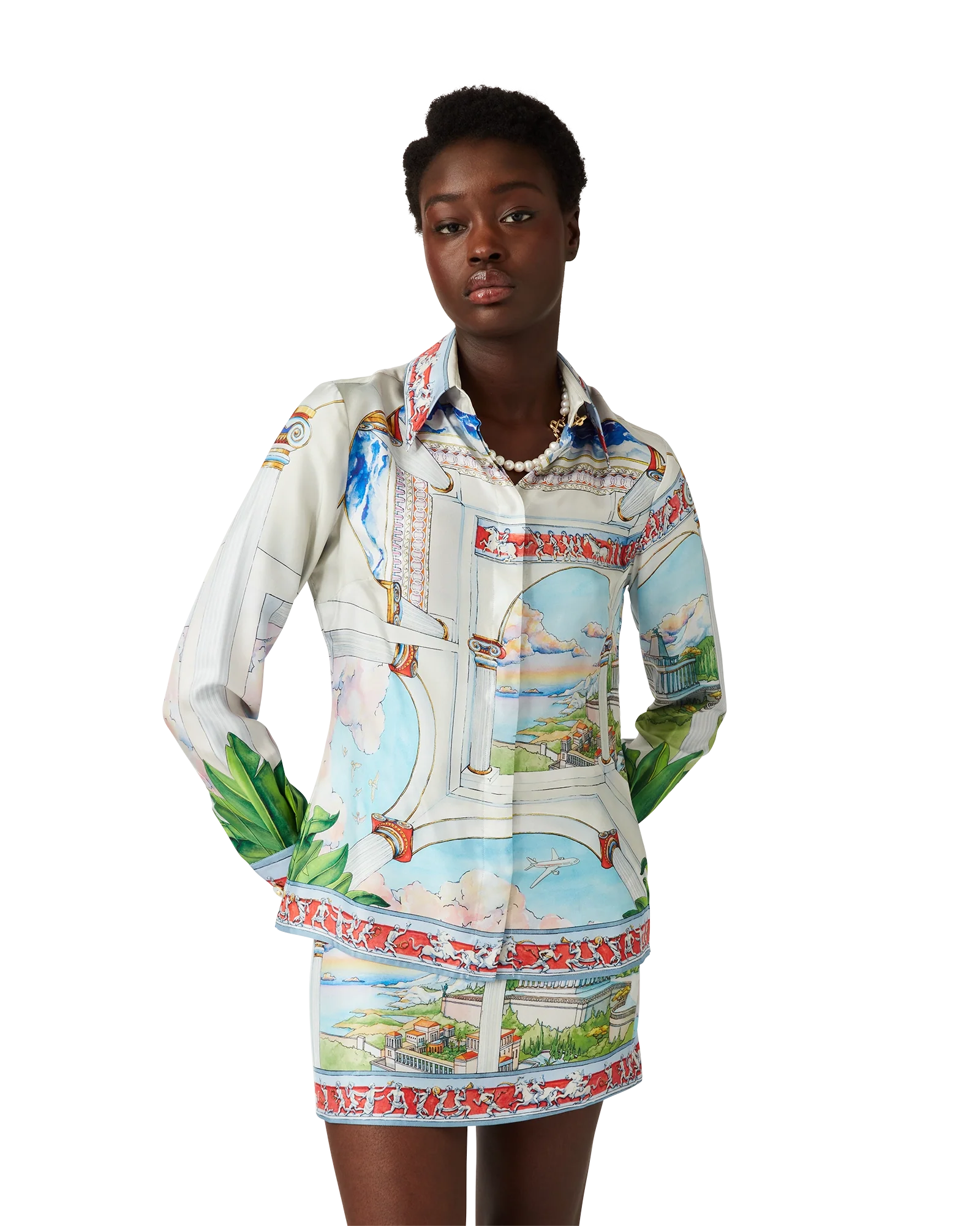 Camisa de seda de manga larga Le Passage