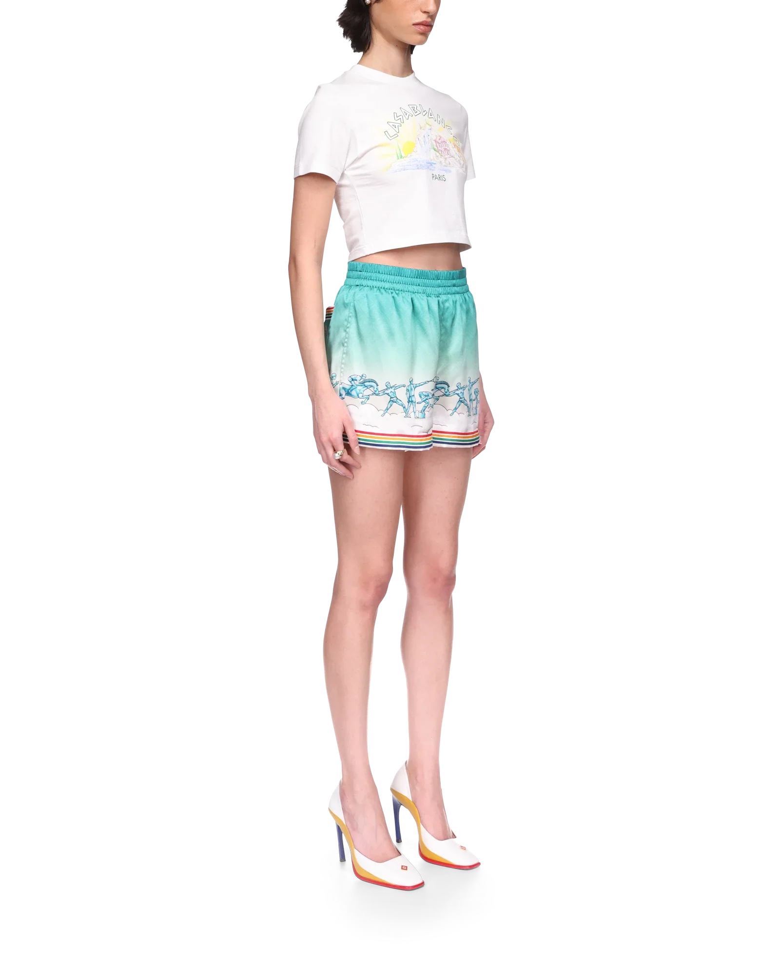 Pantalones cortos de seda Stadium Goddess