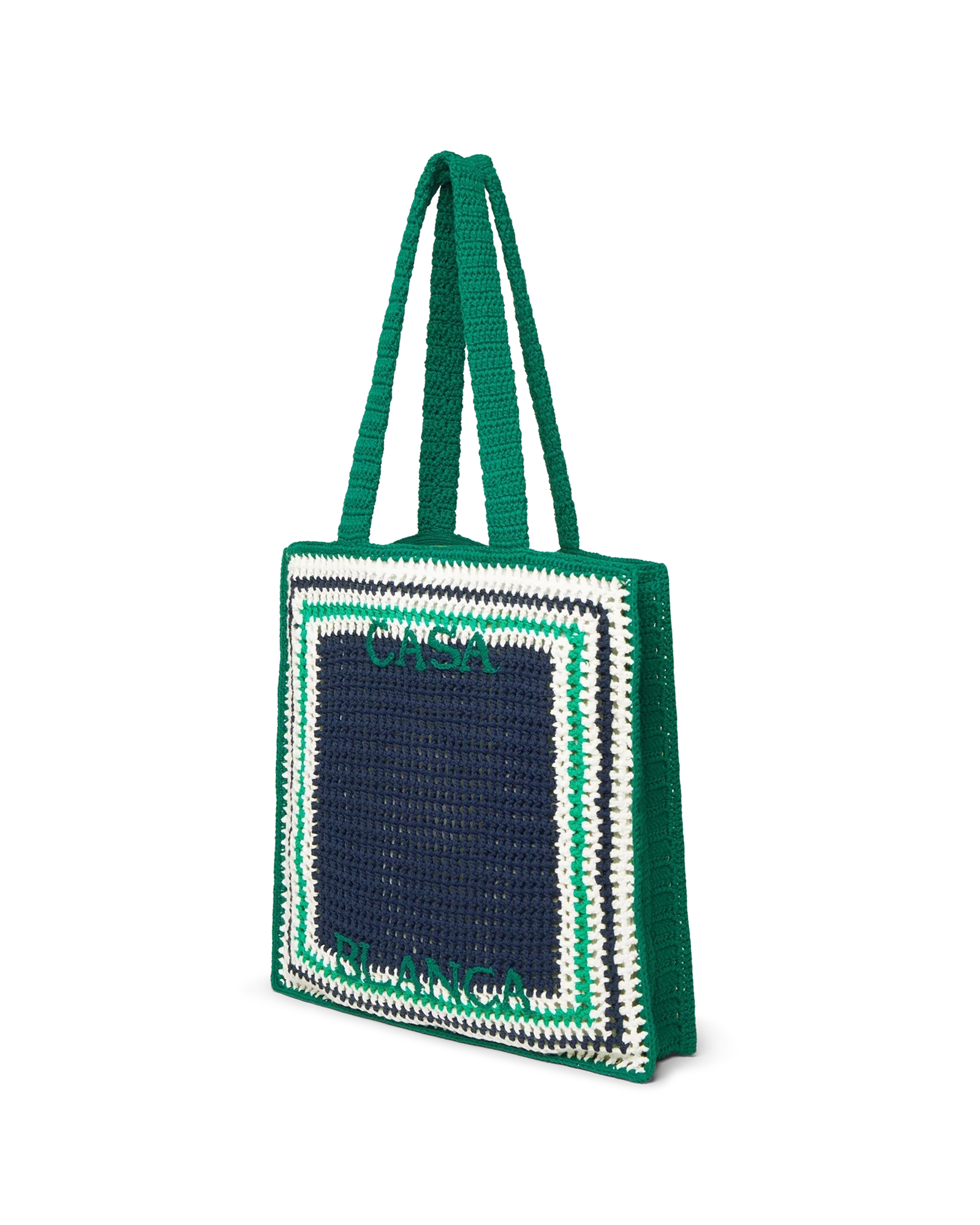 Bolso de crochet a rayas