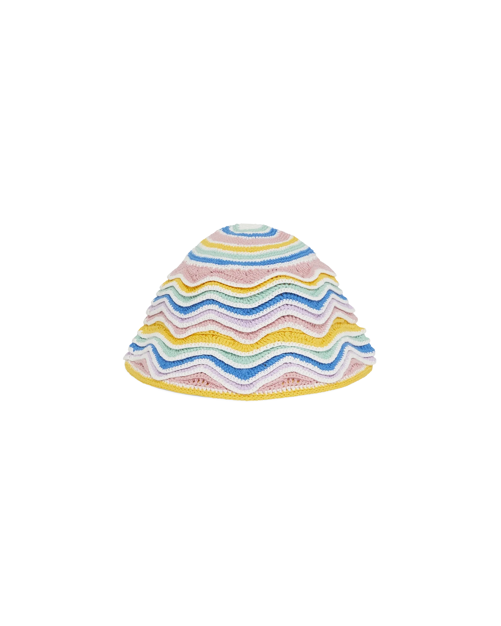 Gorro de crochet en zigzag