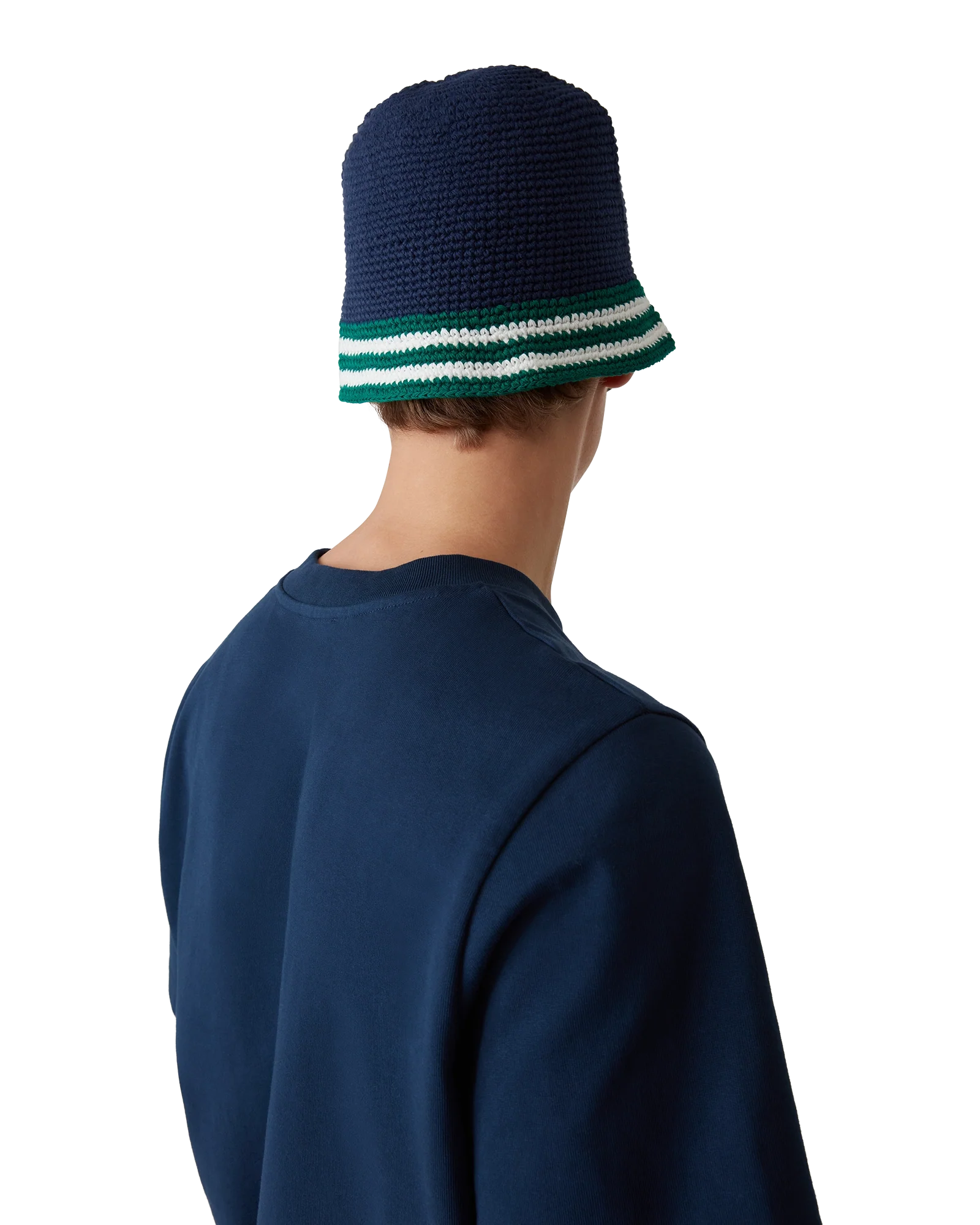 Gorro de crochet a rayas