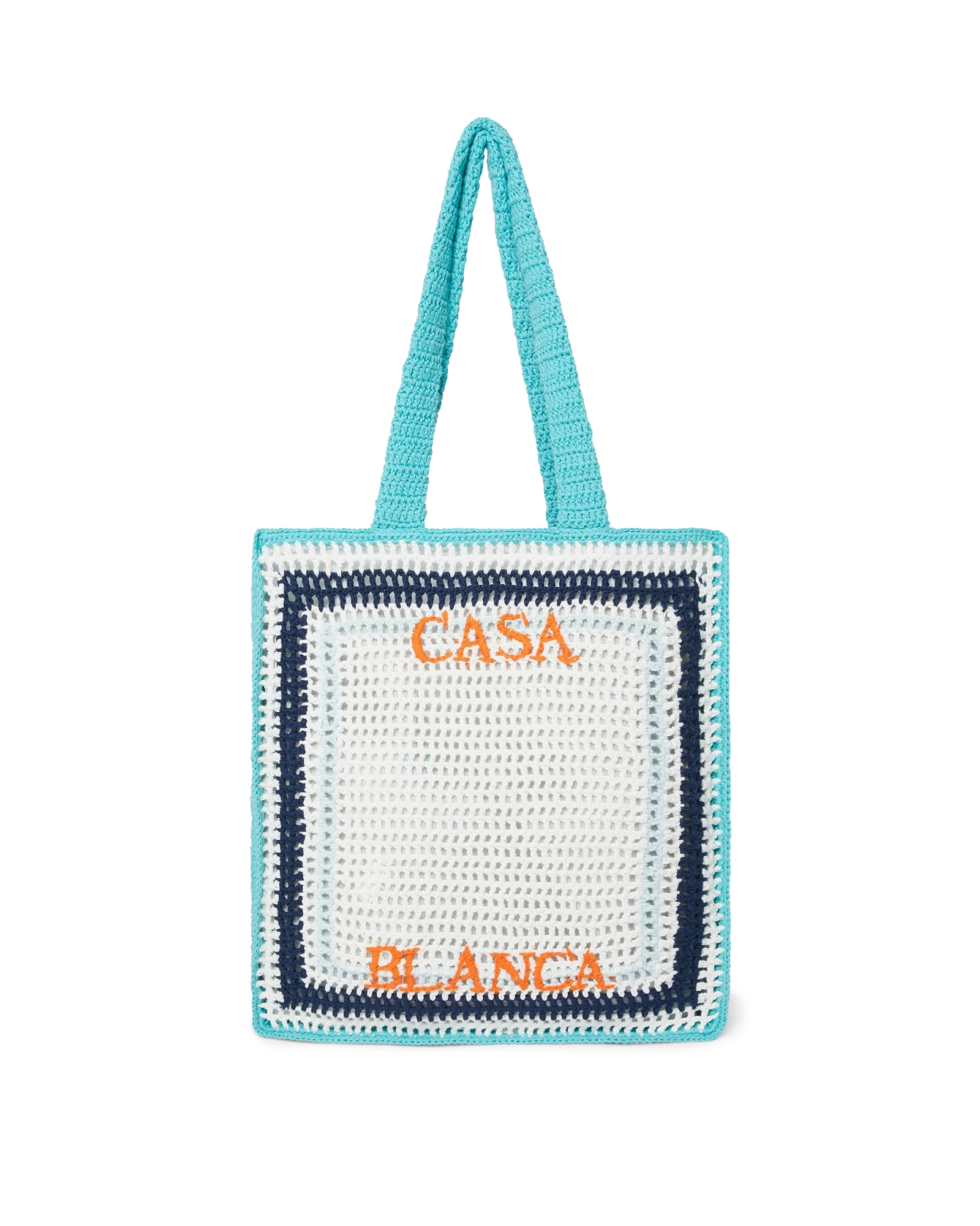 Bolso de crochet a rayas