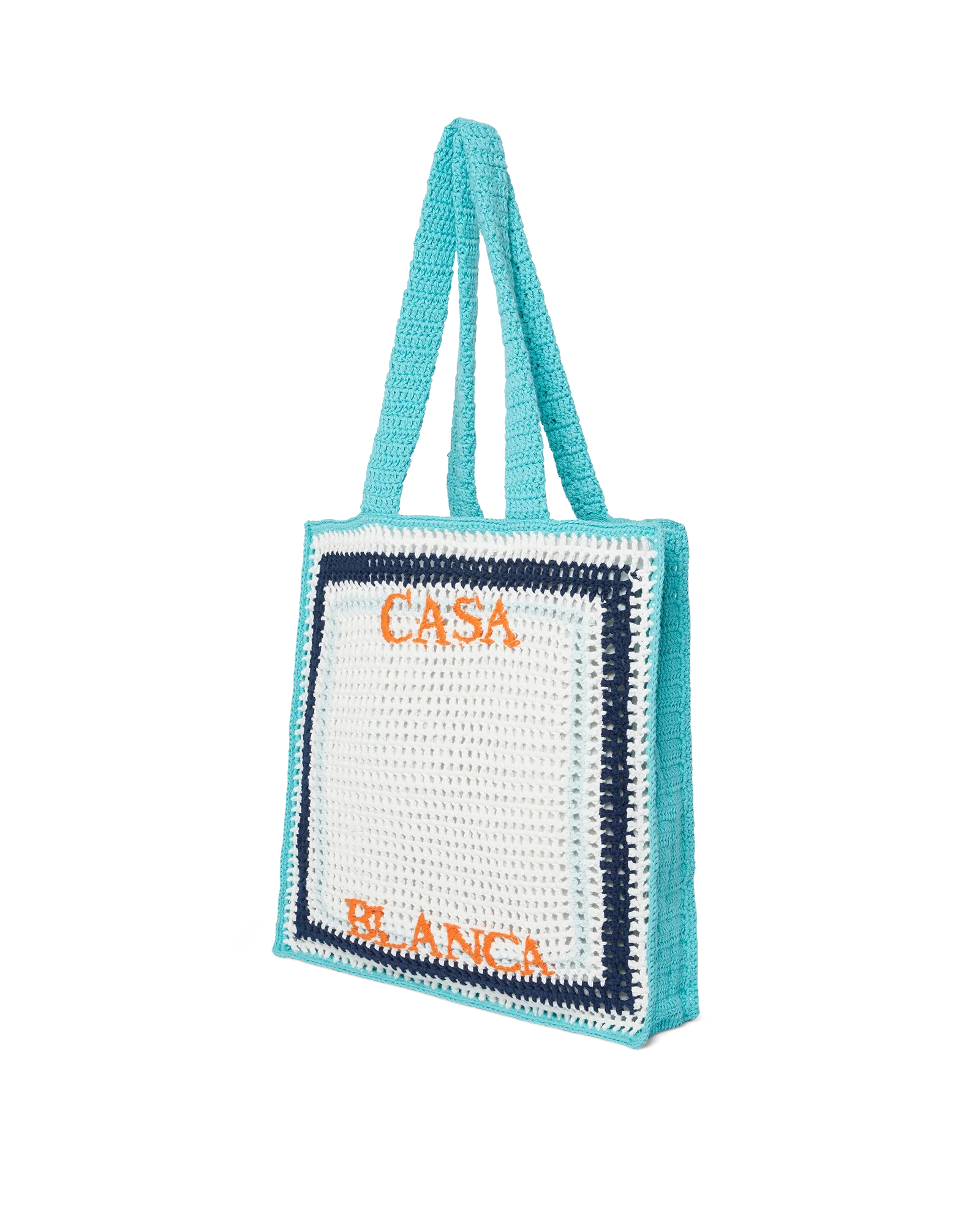 Bolso de crochet a rayas