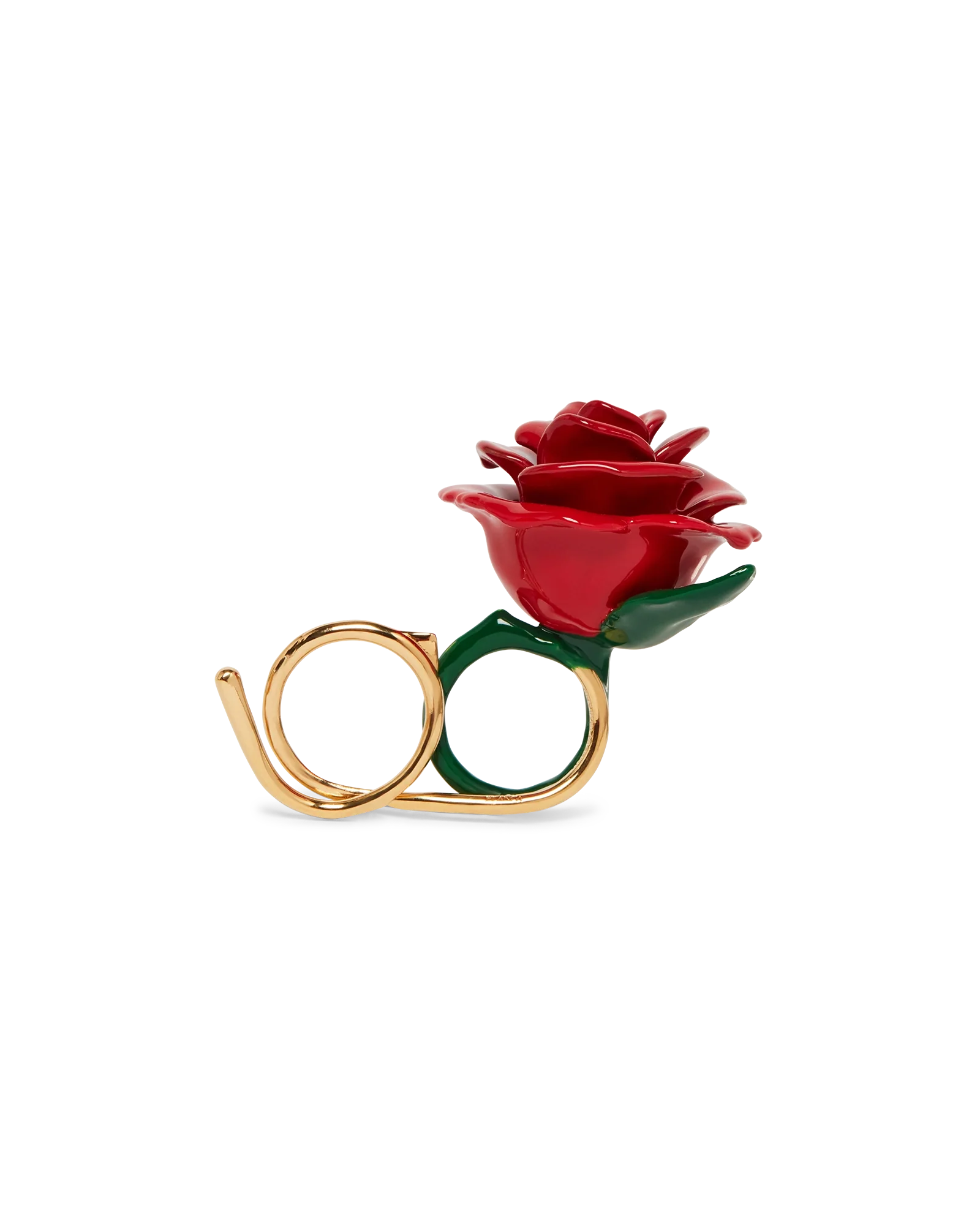 Anillo doble rosa