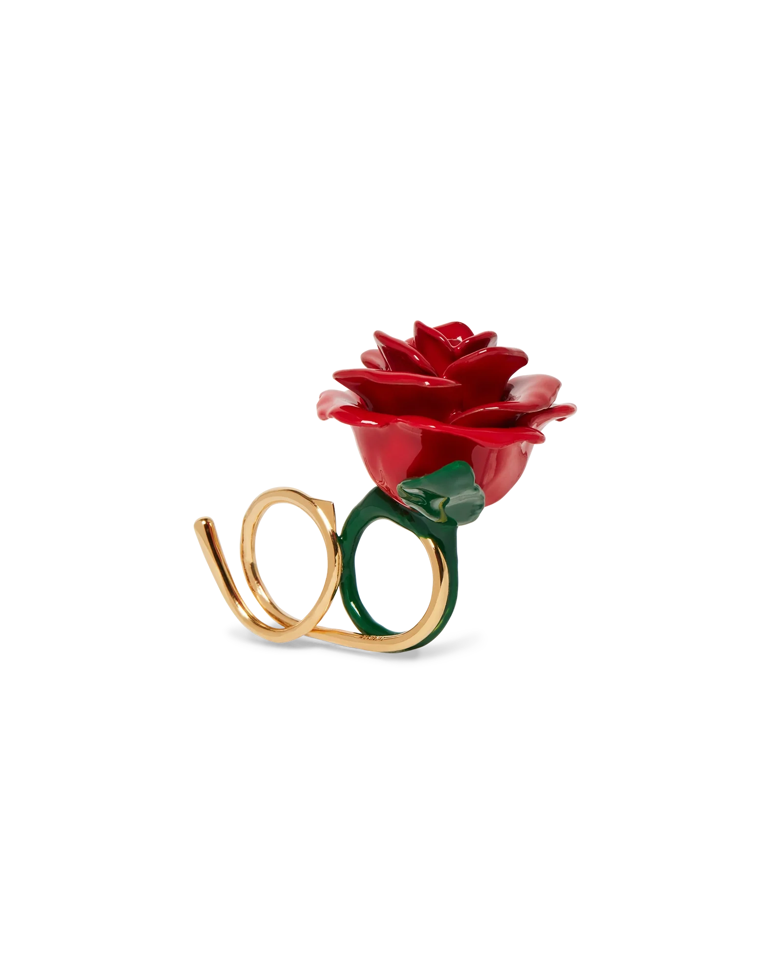 Anillo doble rosa
