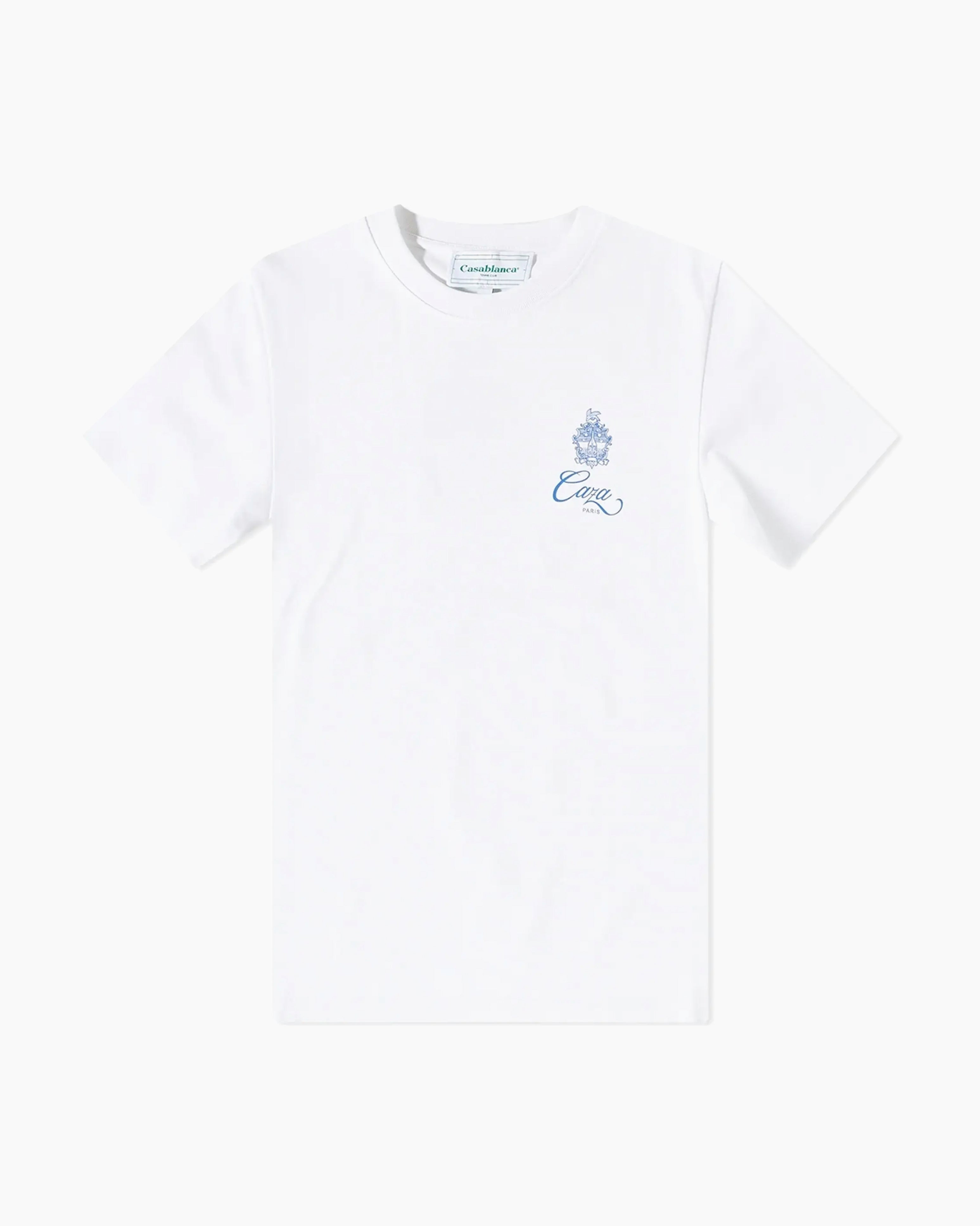 Camiseta blanca con emblema de Casablanca Caza
