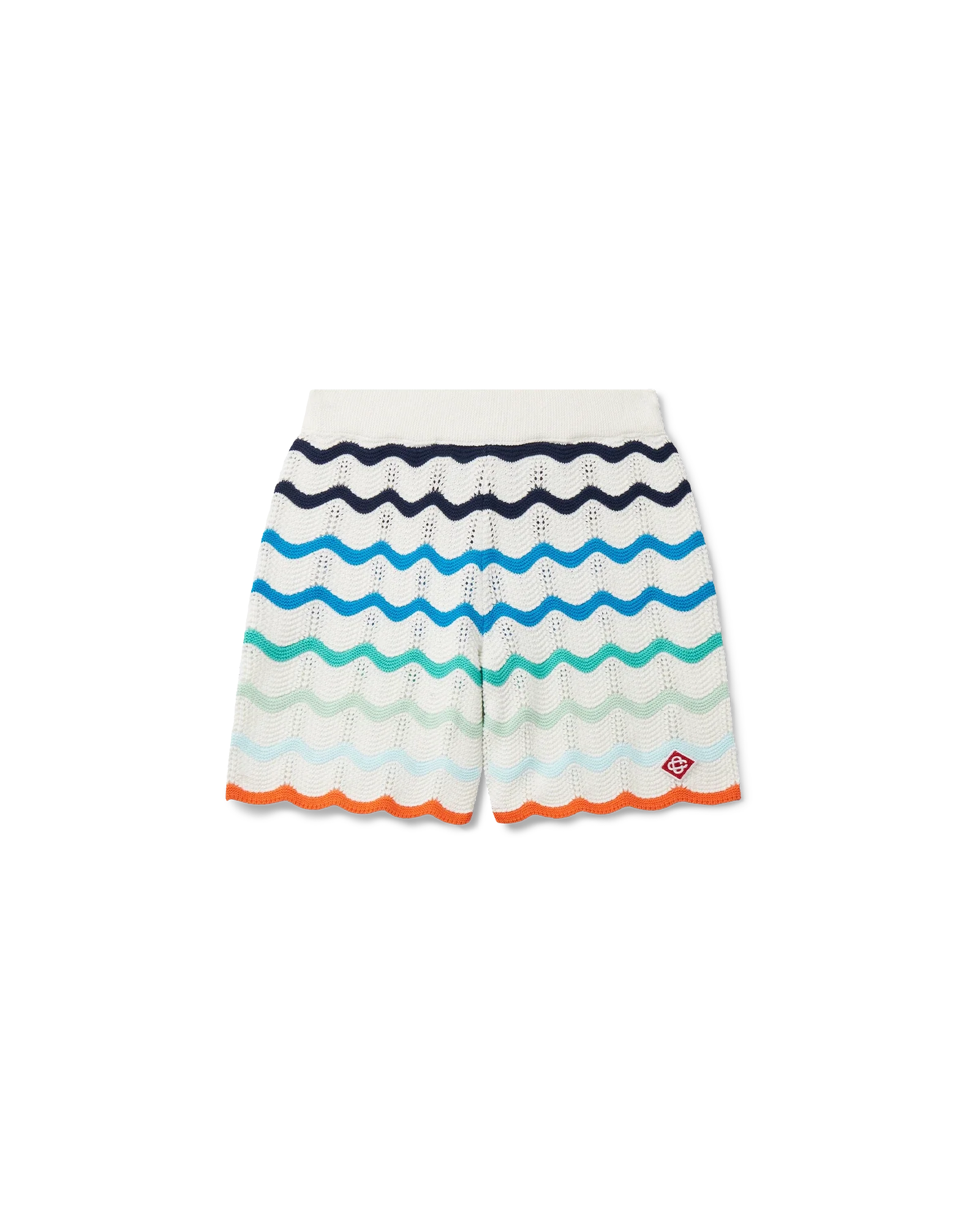 Gradient Wave Crochet Shorts
