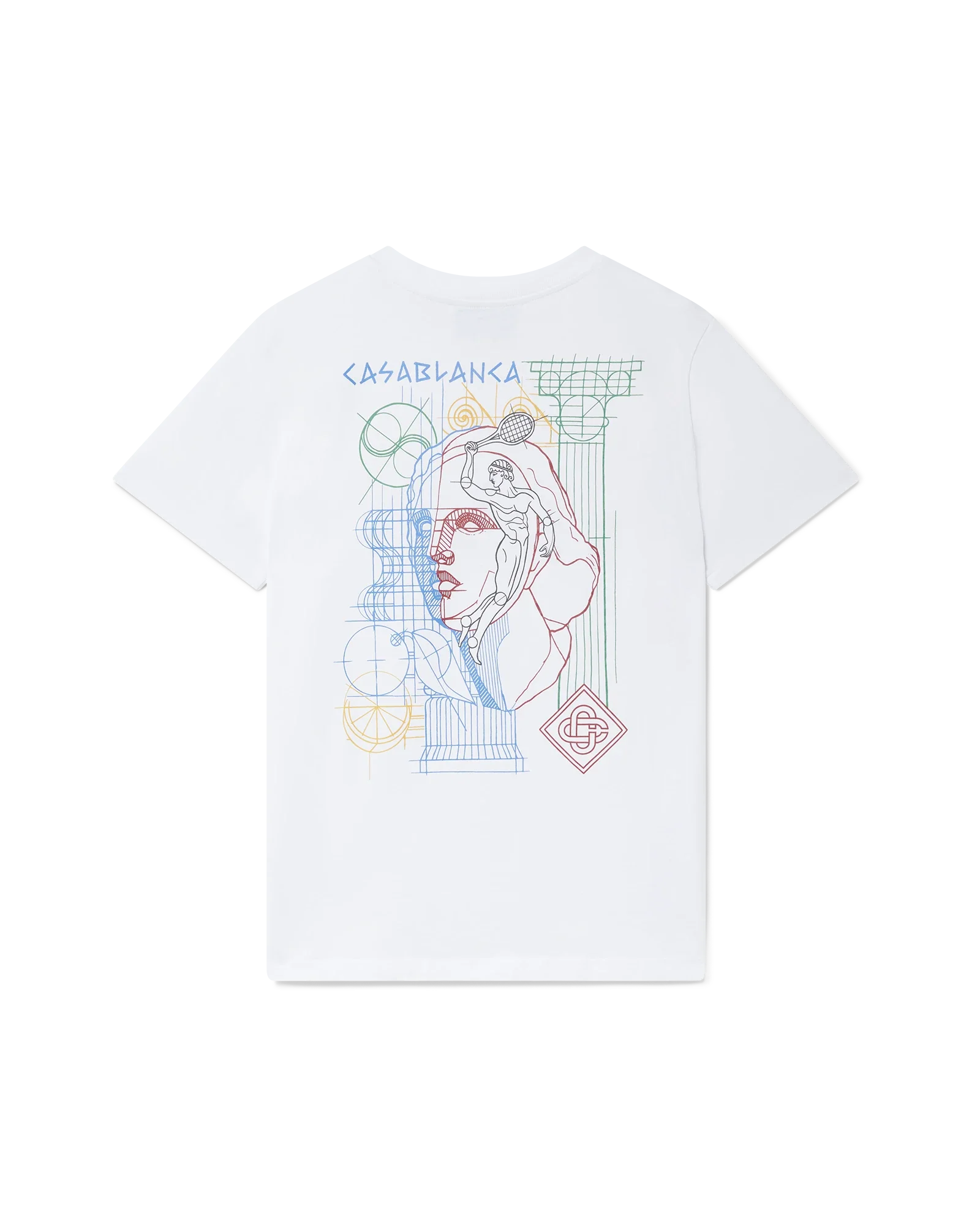 Camiseta de juego de tenis en progreso