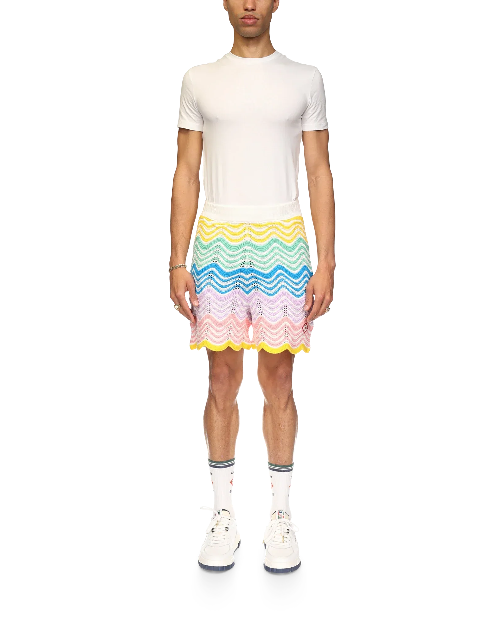 Gradient Wave Knit Shorts