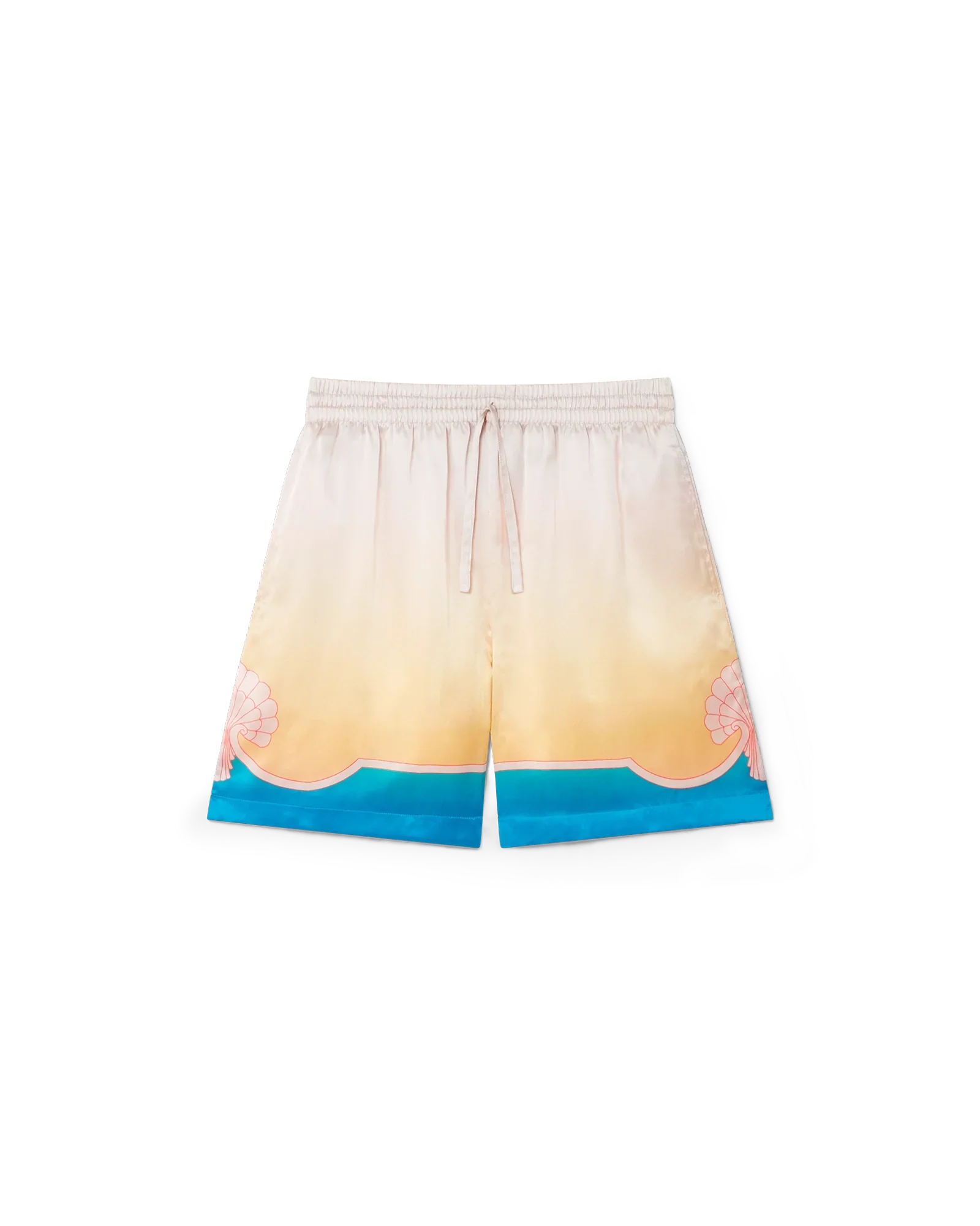 Los pantalones cortos de seda de arco colorido