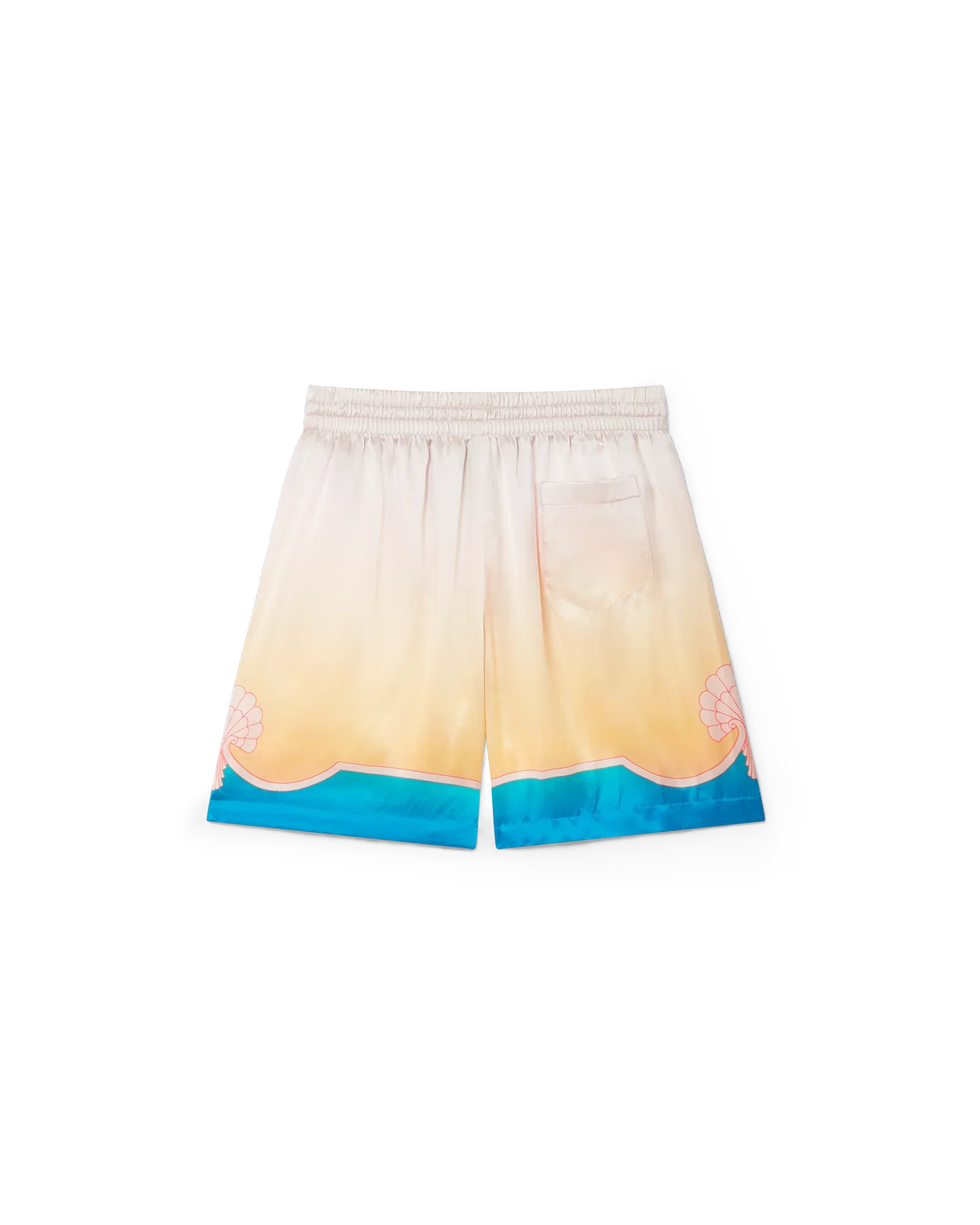 Los pantalones cortos de seda de arco colorido
