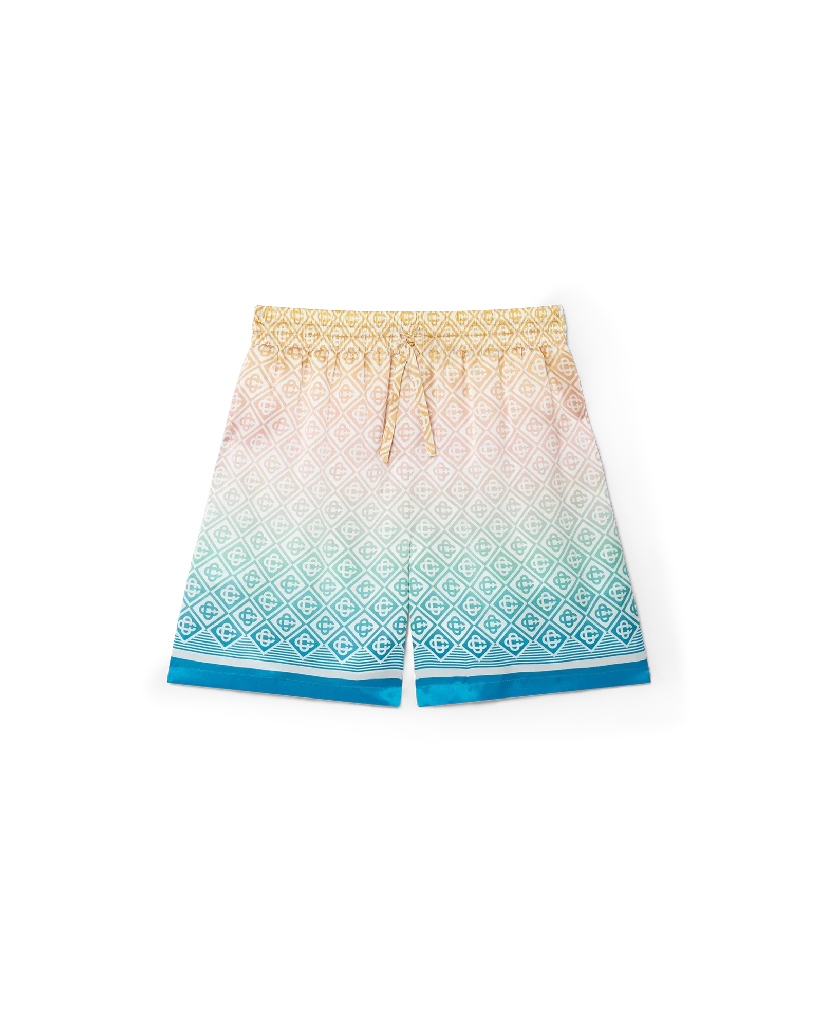 Pantalones cortos de seda con monograma degradado