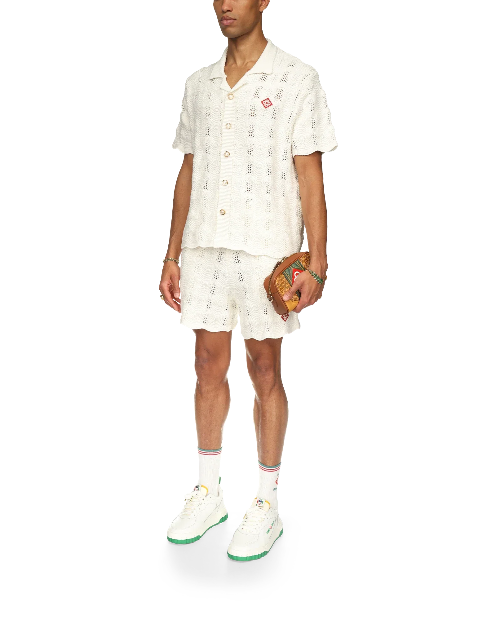 Camisa de crochet ondulada