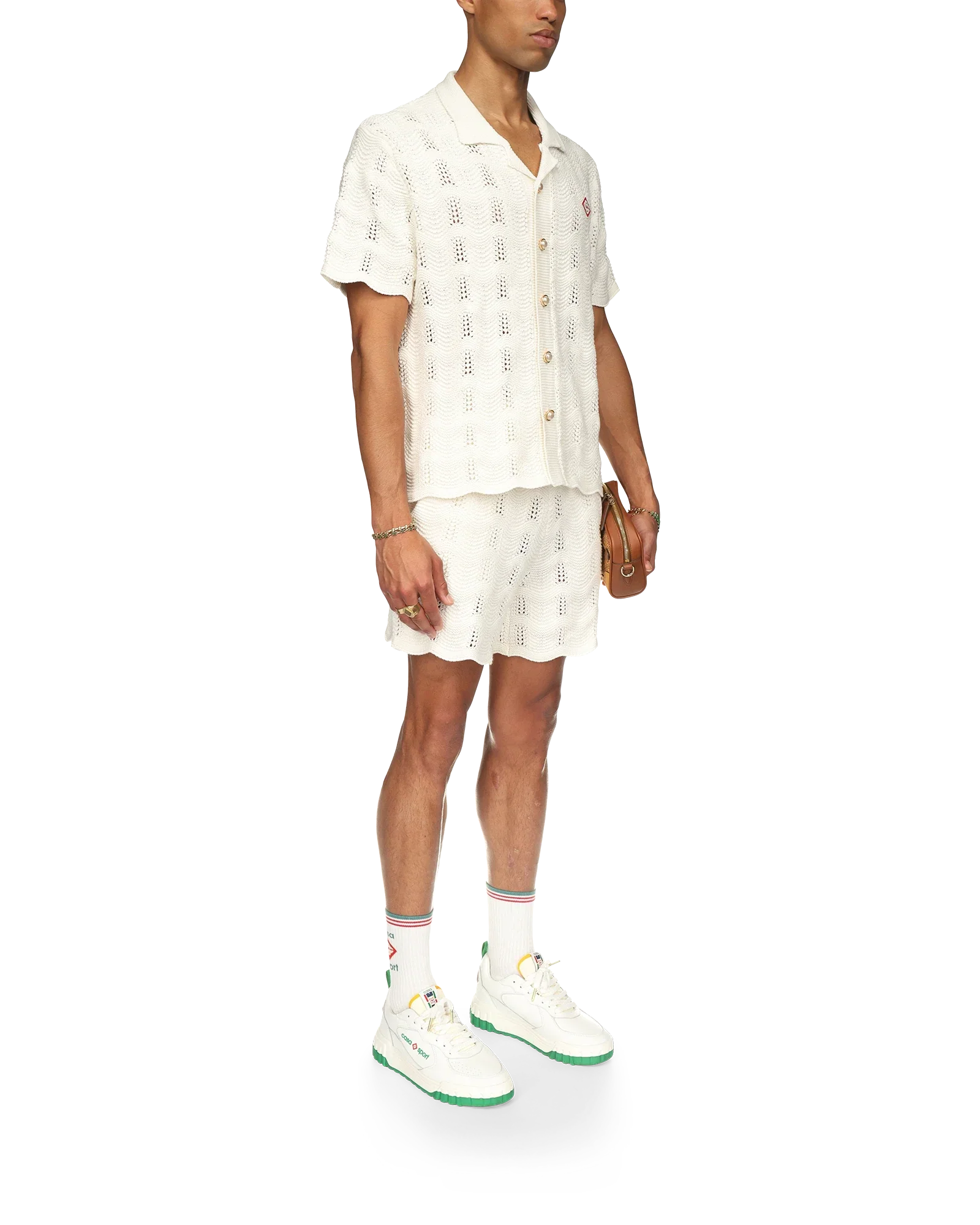 Camisa de crochet ondulada