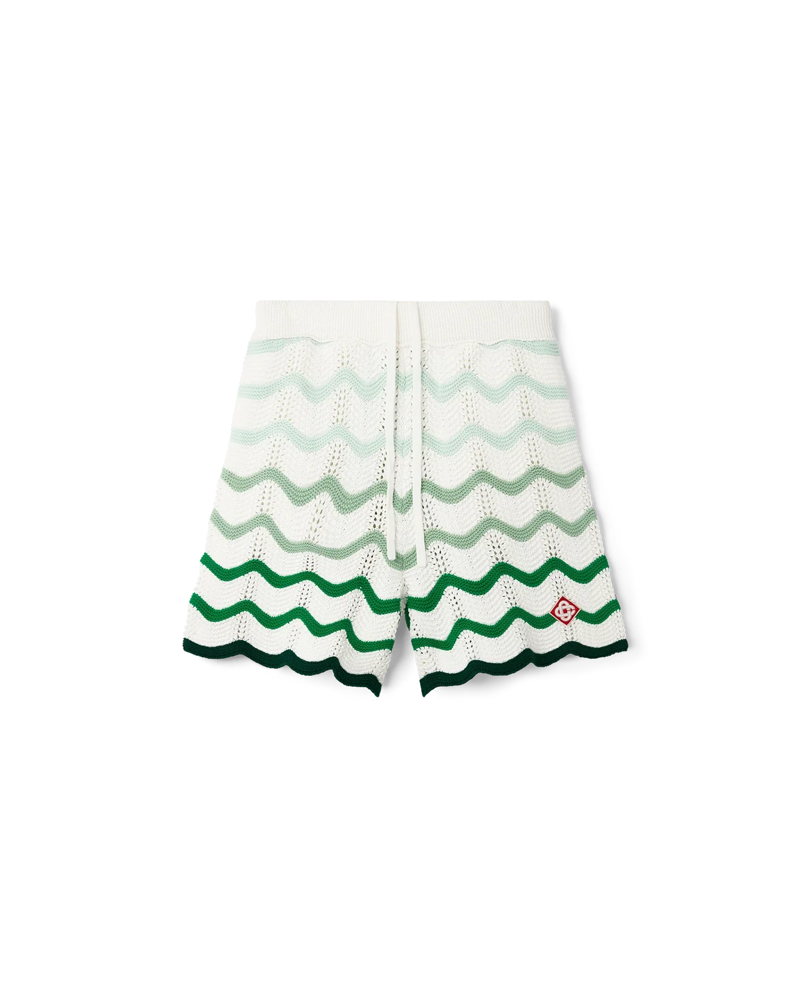 Shorts de crochet con degradado ondulado
