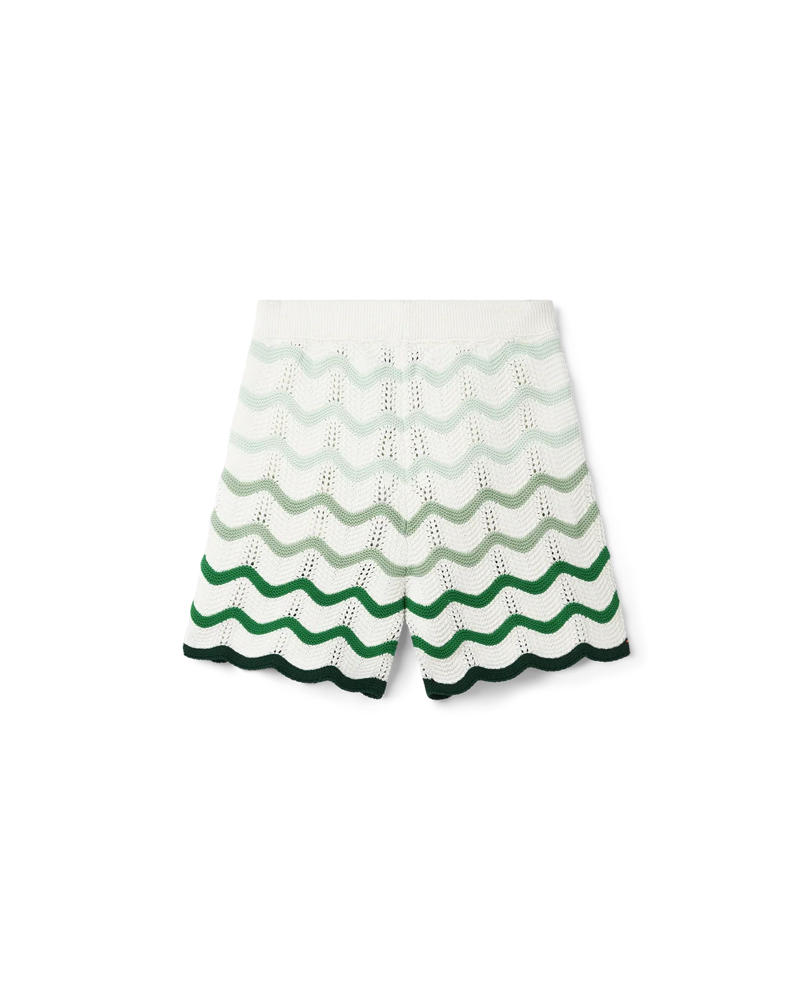 Shorts de crochet con degradado ondulado