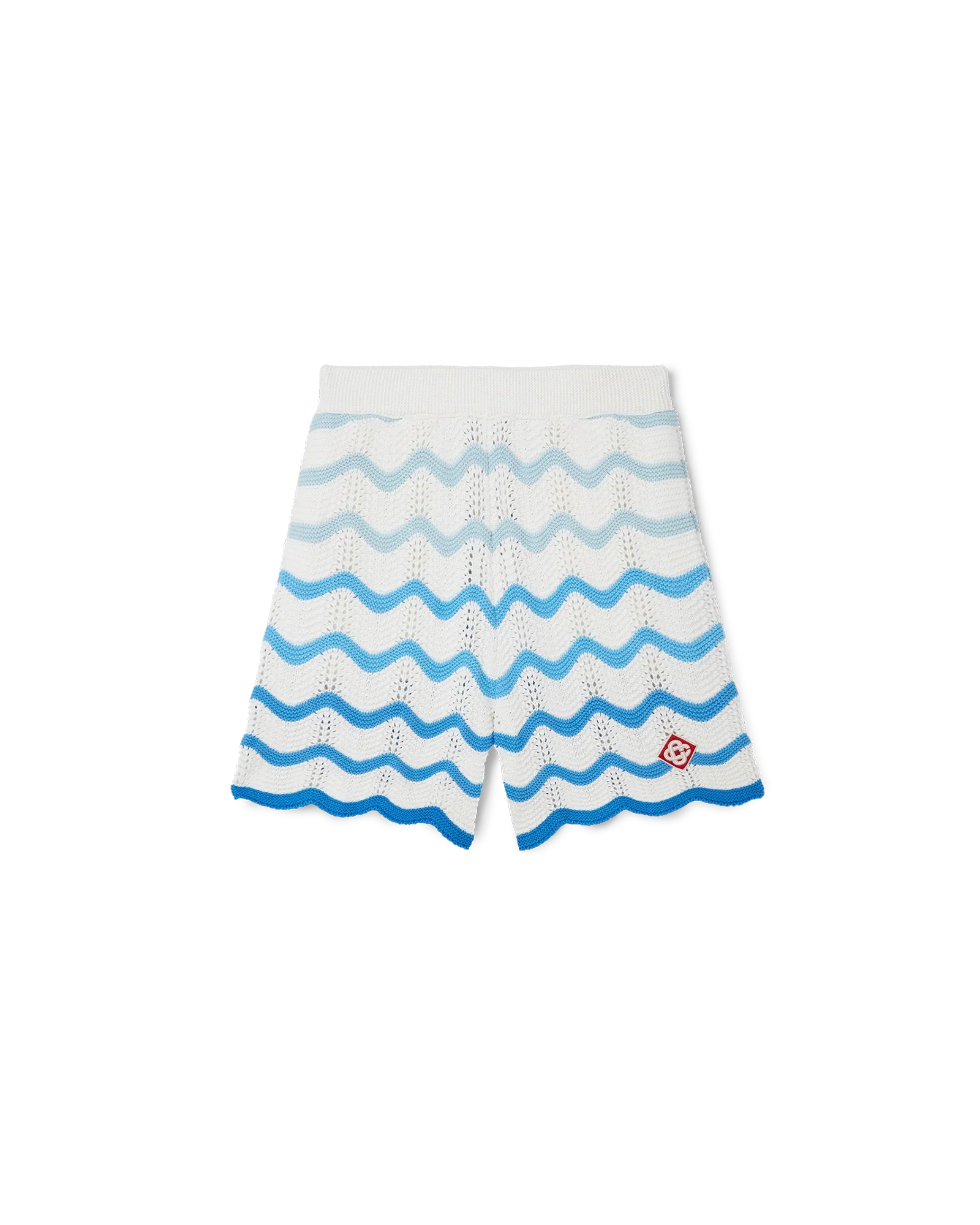 Shorts de crochet con degradado ondulado