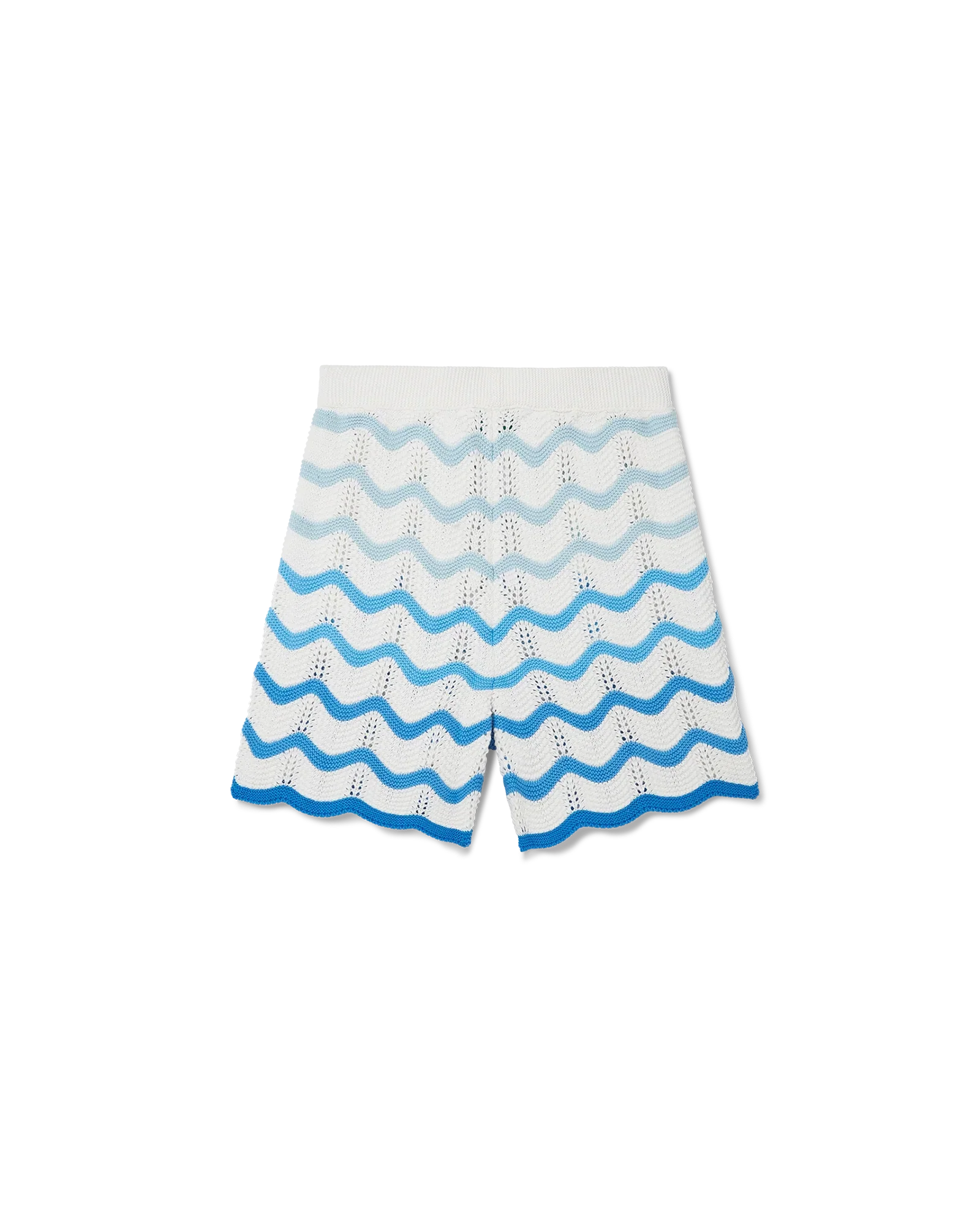 Shorts de crochet con degradado ondulado