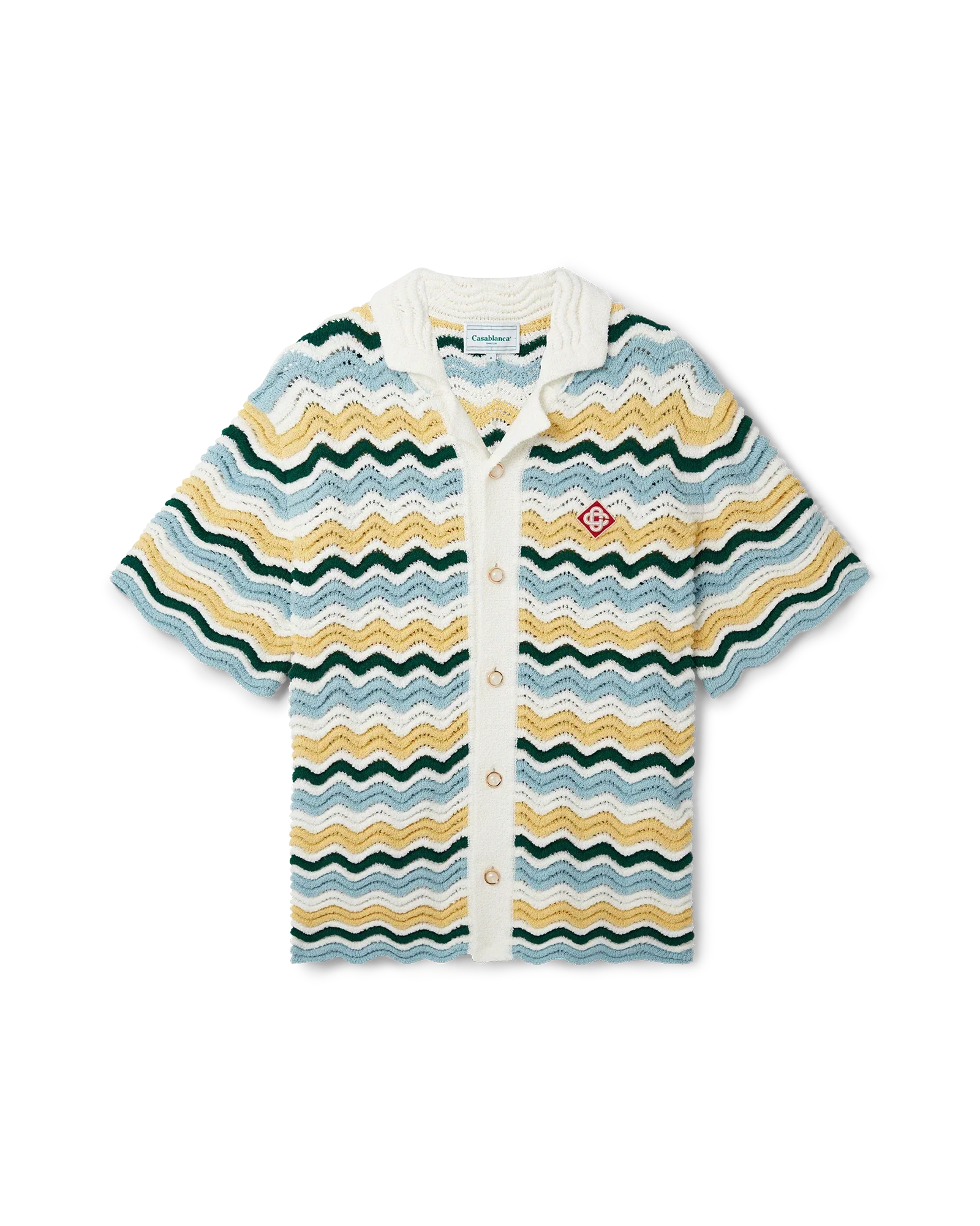 Camisa de bouclé ondulada