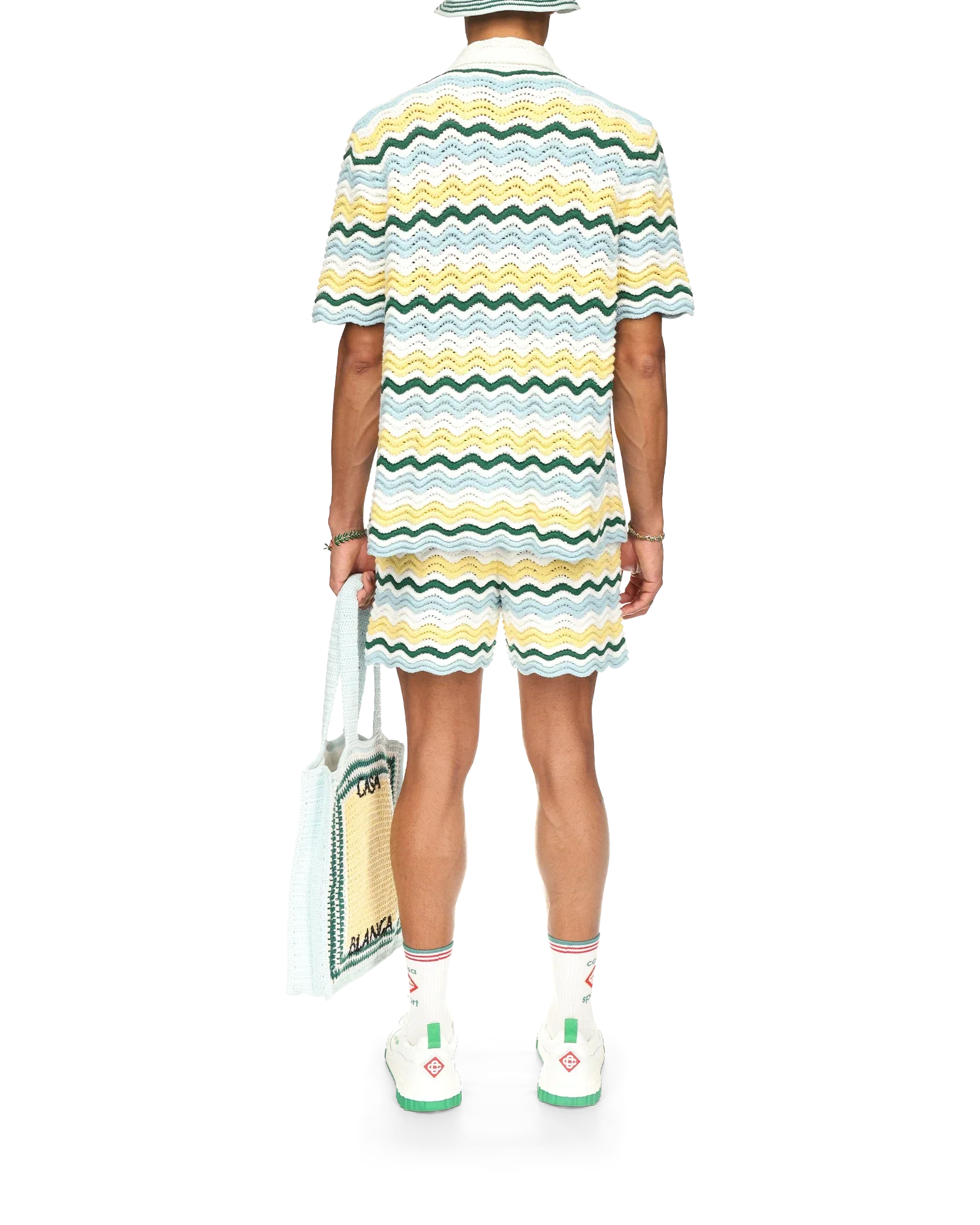 Camisa de bouclé ondulada